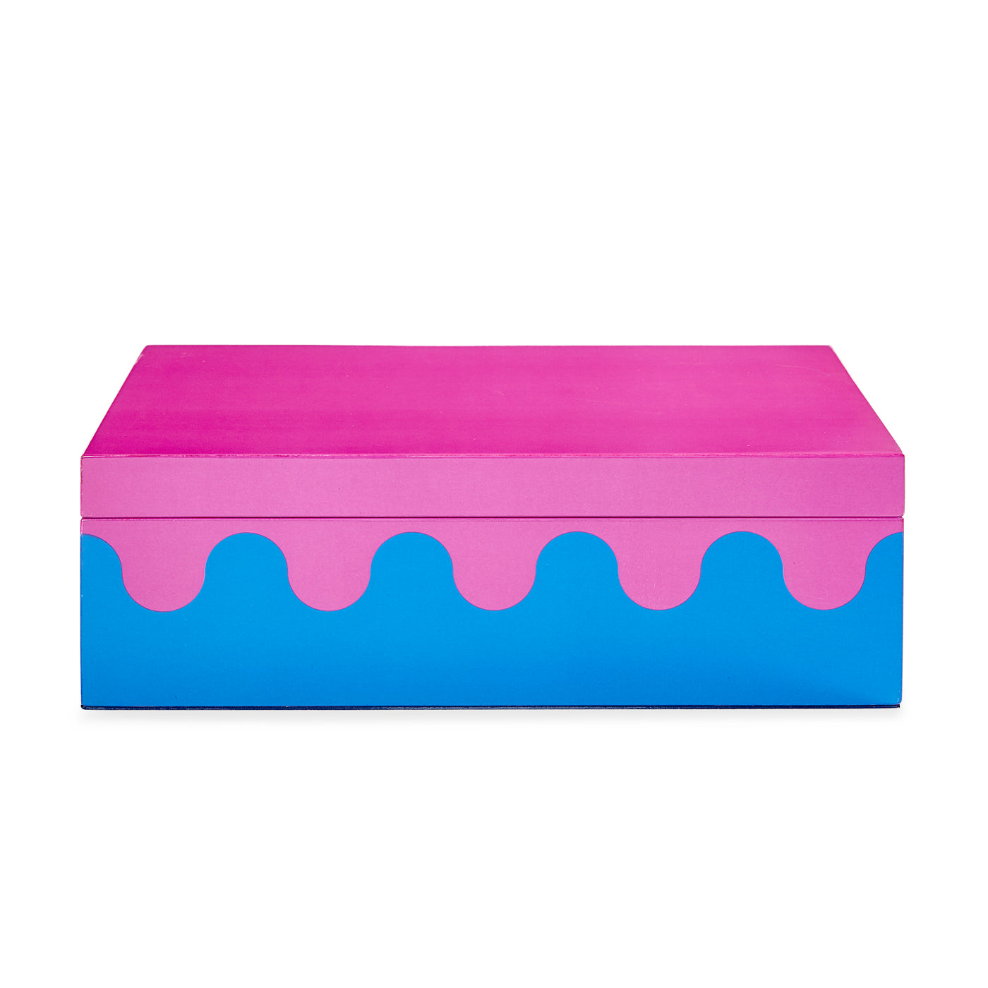 Elegant Medium Ripple Lacquer Box - Handcrafted Wooden Storage Box for Jewelry, Keepsakes & Home Decor - Perfect for Gift Giving & Organizing Small Treasures