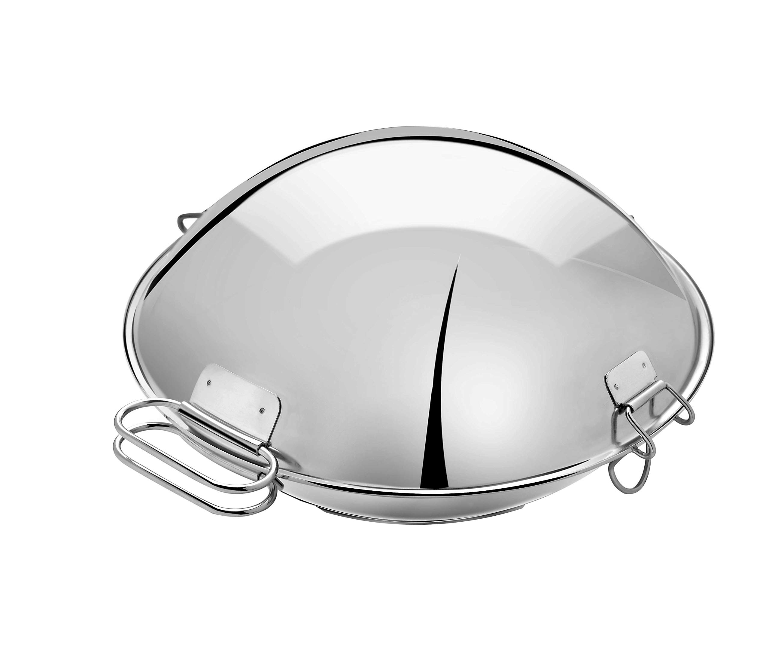 ART32804 Stainless Steel Cataplana Casserole Dish 36cm - Perfect for Seafood Stews, Portuguese Cuisine & Stovetop Cooking