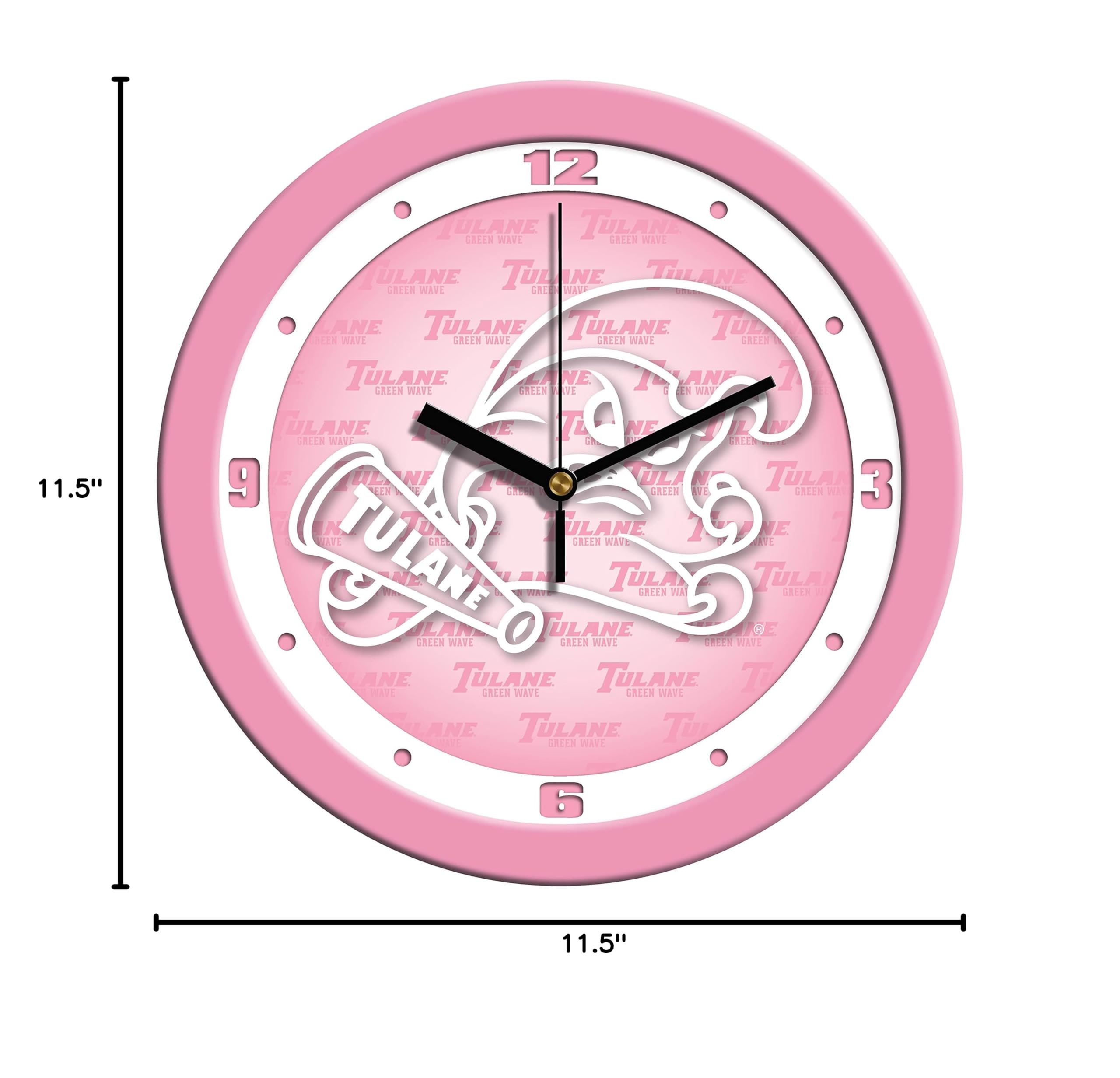 SunTime Pink Wall Clock - Stylish Silent Non-Ticking Battery Operated Decor for Living Room, Bedroom, Office | Perfect Home & Office Decor Gift Idea
