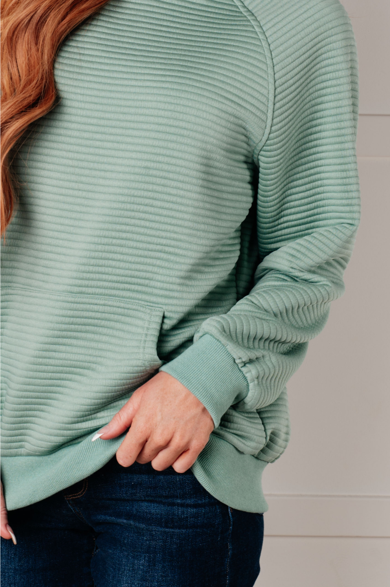 Green Crosswalk Textured Hoodie for Men & Women - Stylish Streetwear for Urban Fashion & Casual Outfits