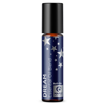 Dream Essential Oil Blend Roll On Gift Set - Lavender & Chamomile for Relaxation & Sleep - Perfect for Aromatherapy, Stress Relief & Bedtime Rituals