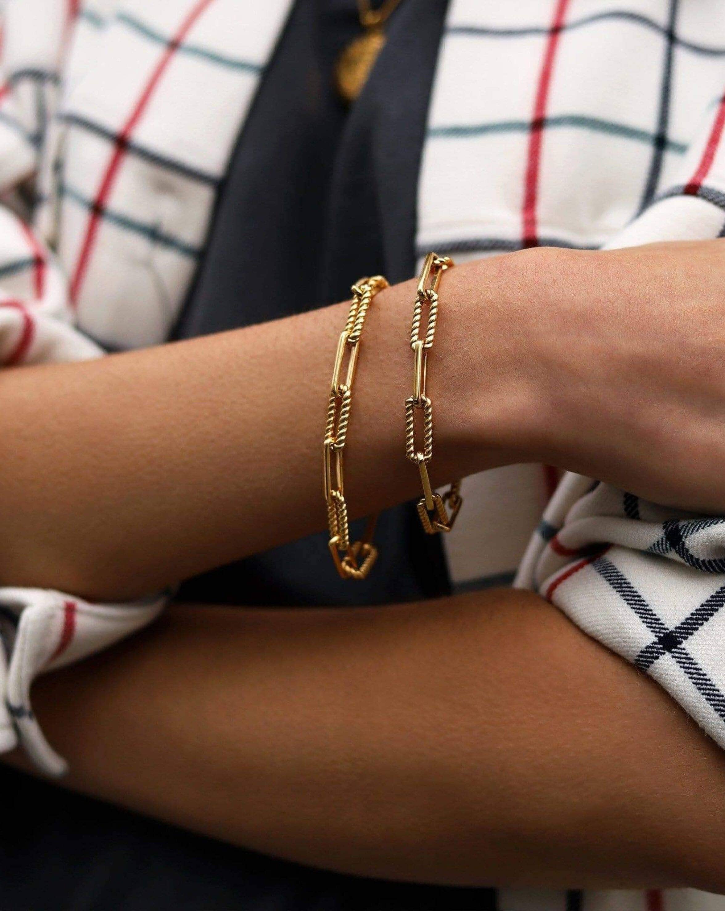 18k Gold Plated Coterie Chain Bracelet for Women - Elegant & Dainty Jewelry Gift for Birthday, Anniversary & Special Occasions