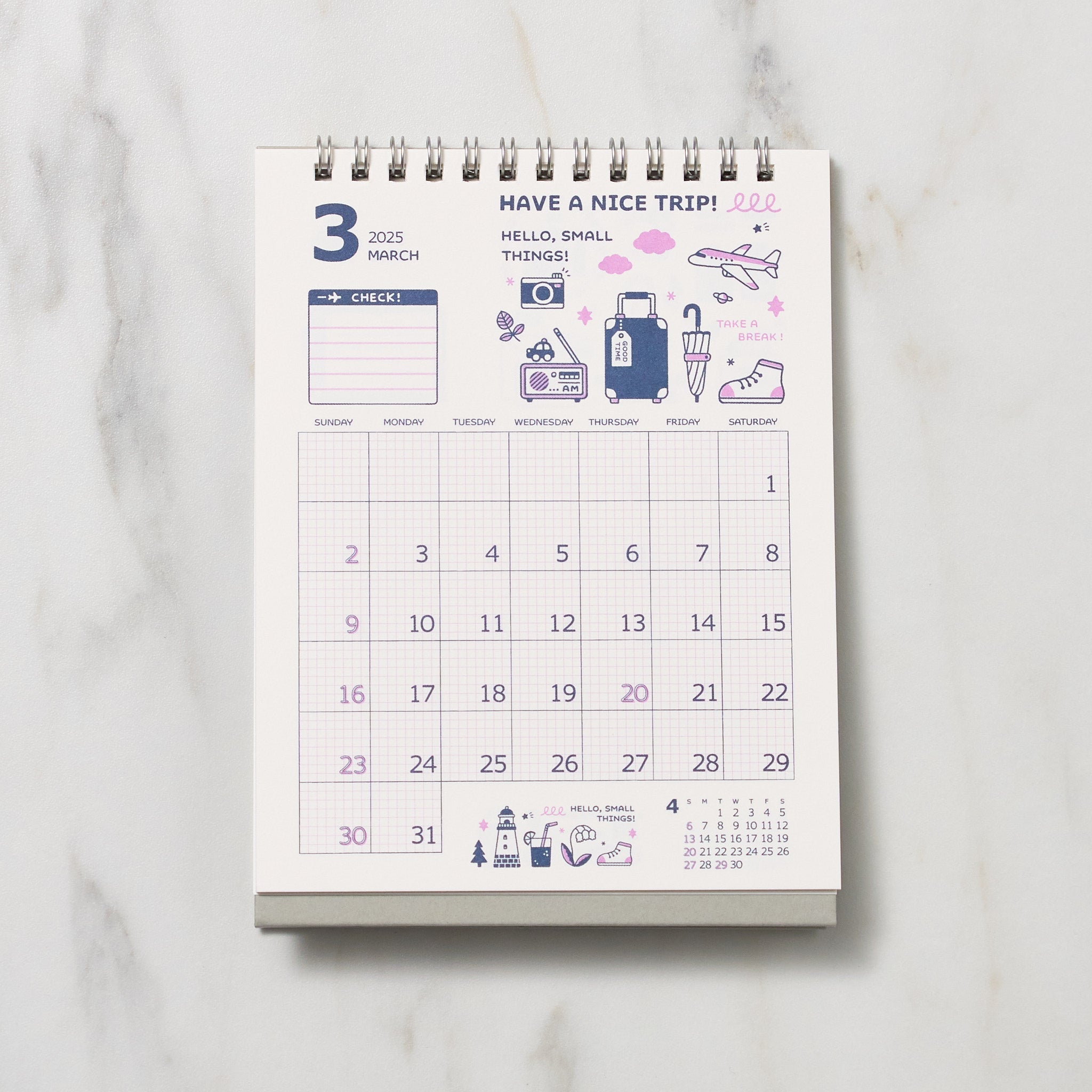 2025 Eric Desk Calendar - Shin Nihon Monthly Planner | Stylish Office & Home Organization | Perfect for Scheduling, Planning & Productivity