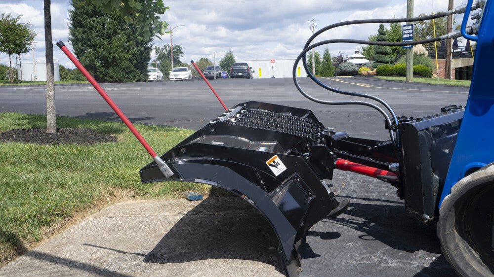 Blue Diamond® Skid Steer Autowing Snow Plow Attachment - Heavy Duty Snow Removal for Tractors & Loaders - Perfect for Driveways, Parking Lots & Farm Use