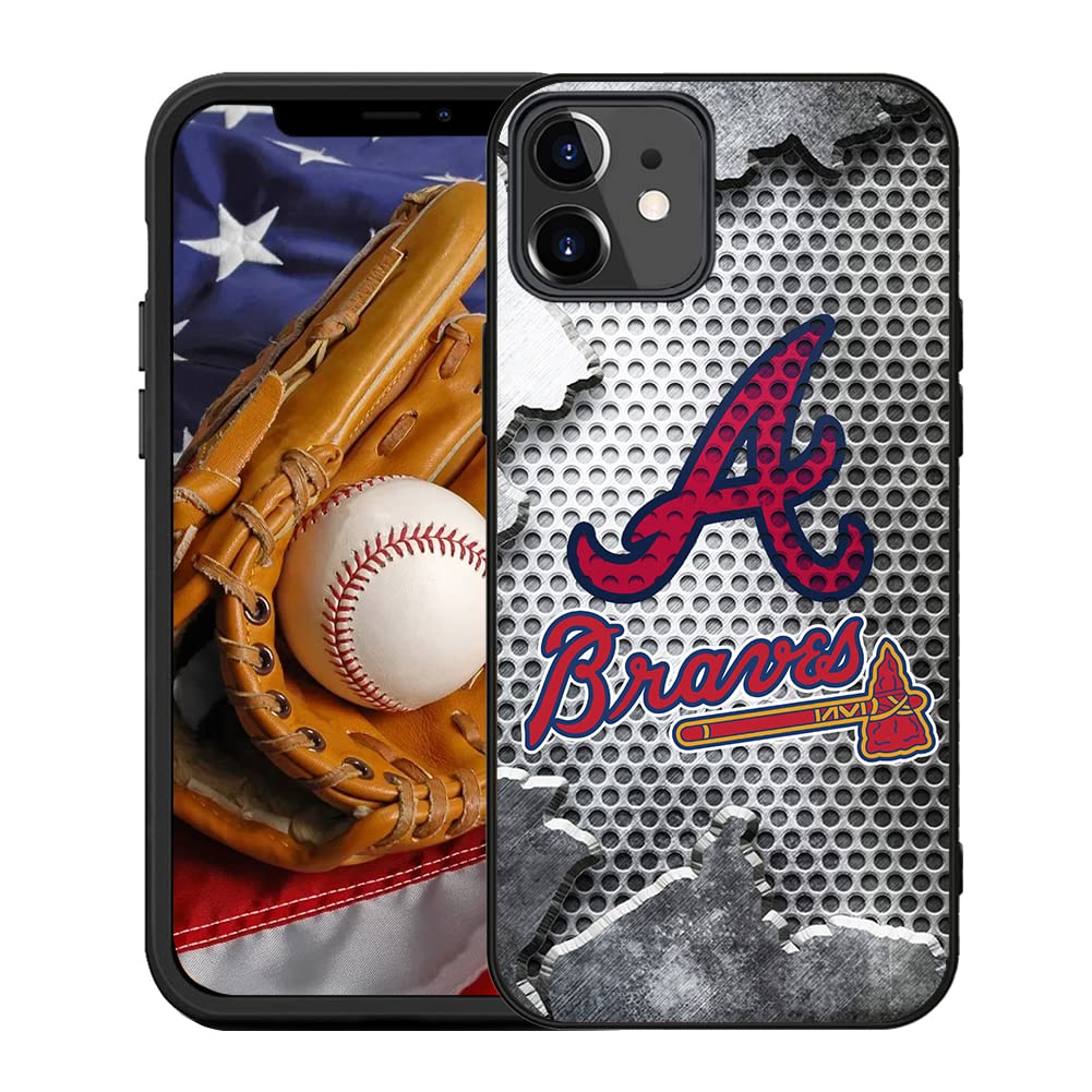 Atlanta Braves Baseball iPhone 12/12 Pro Case - Slim Protective Cover for Men, Women, Teens | Perfect Gift for Baseball Fans | Compatible with 6.1-inch iPhone 12/12 Pro | Great for Games, School & Everyday Use