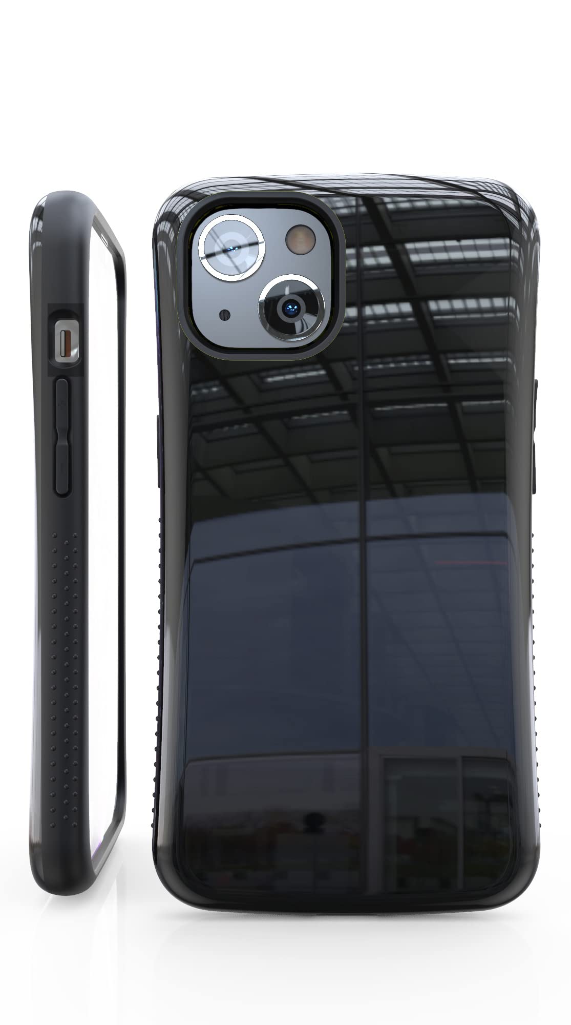Shockproof iPhone 13 Case - Military Grade 15ft Drop Protection, Wireless Charging Compatible - Black | Perfect for Outdoor Adventures, Work & Daily Use