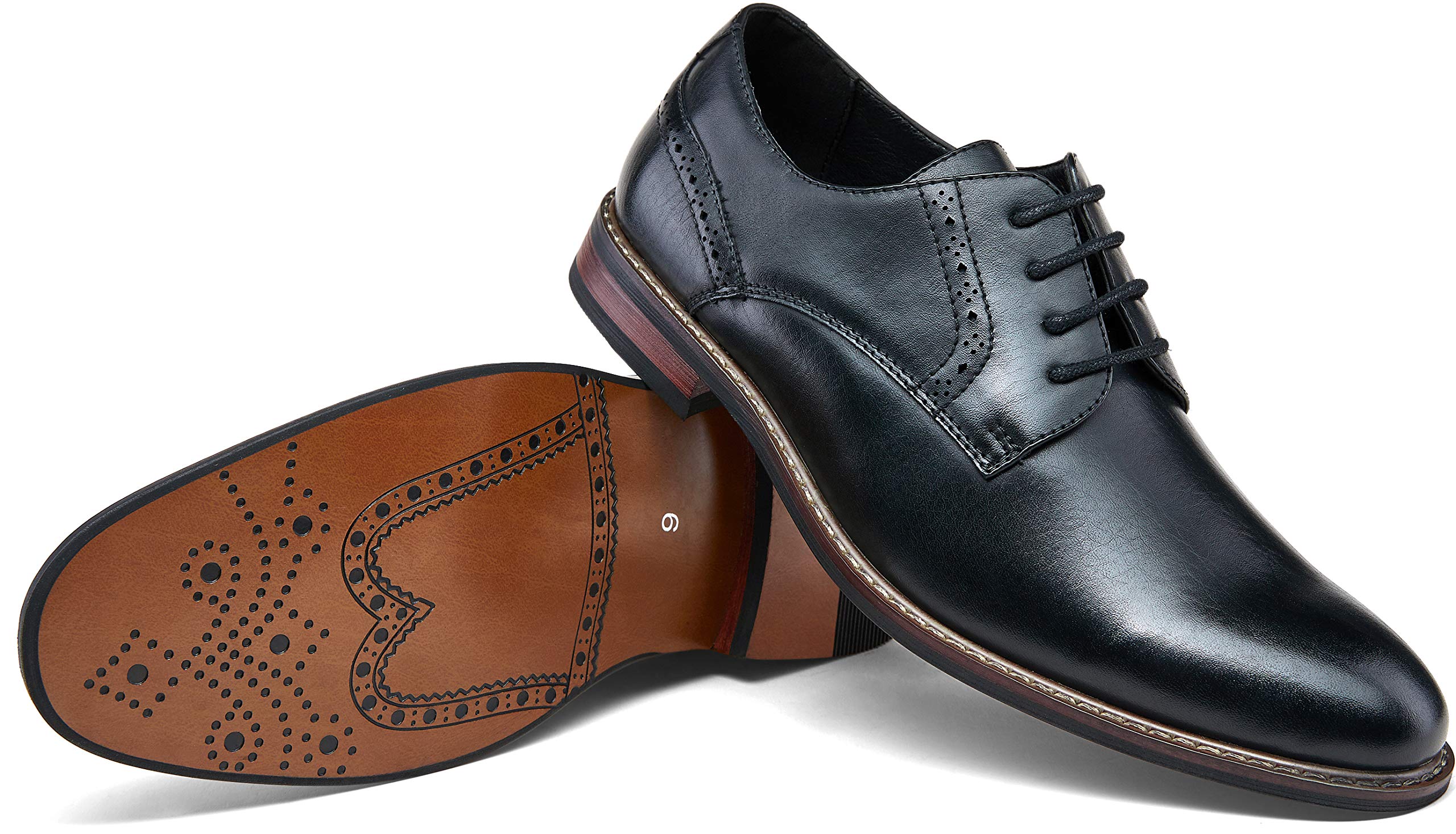 Jousen Men's Wingtip Oxford Dress Shoes - Classic Brogue Cap Toe Business Formal Shoes for Men | Perfect for Office, Weddings & Special Occasions