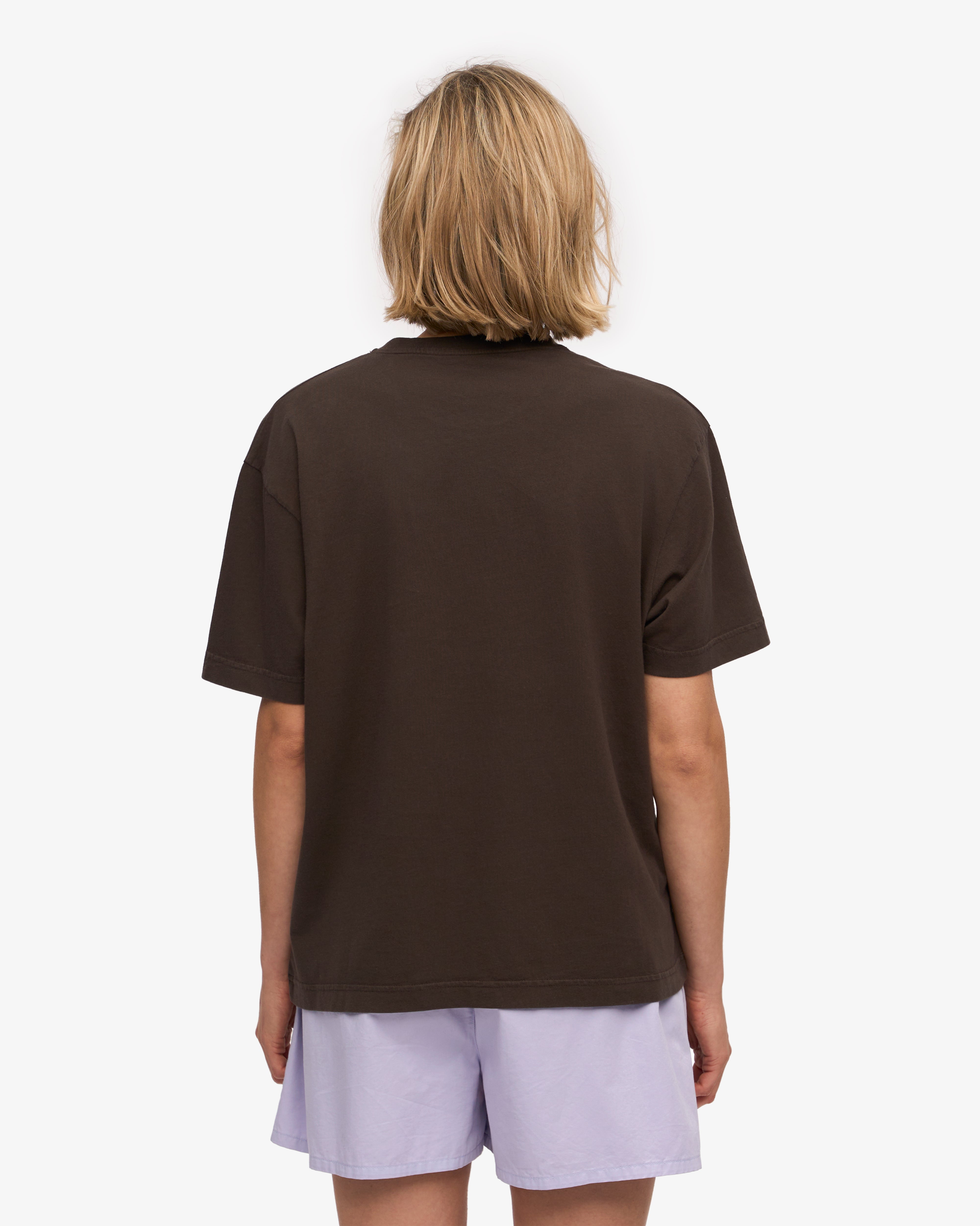 Organic Oversized T-Shirt for Women | Soft Cotton Relaxed Fit Coffee Brown | Perfect for Casual Wear, Lounge & Travel