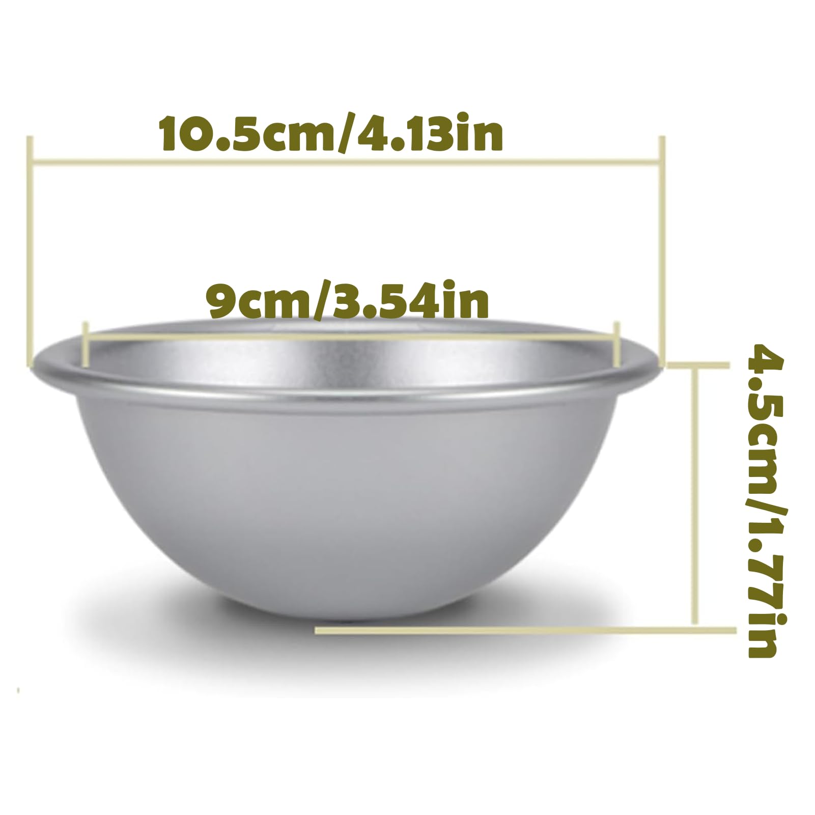 **Nonstick Aluminum Hemisphere Cake Pan - Half Ball Baking Mold for Wedding, Anniversary & Party Cakes - Perfect for Desserts, Puddings & Decorating - Durable Bakeware Tool for Professional & Home Bakers**