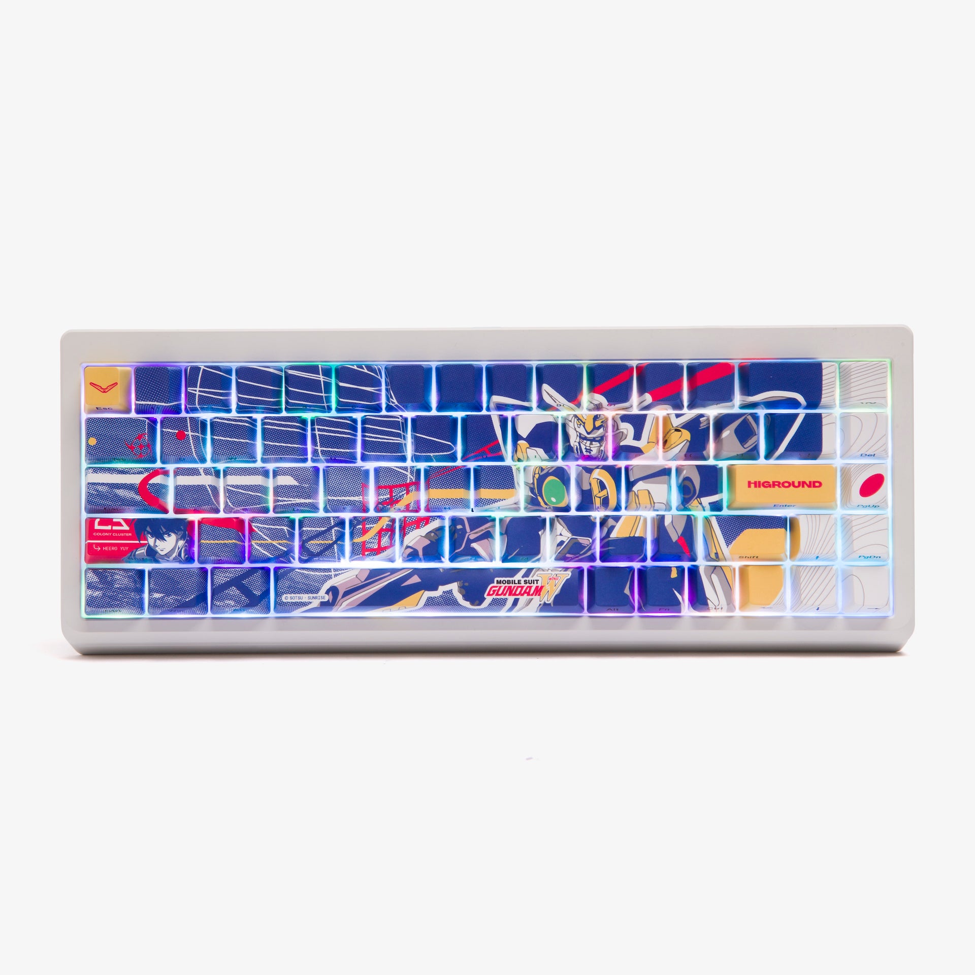 HG Summit 65 Mechanical Keyboard - Gundam Themed Custom Gaming Keyboard with RGB Backlight | Perfect for PC Gaming, Typing & Anime Enthusiasts