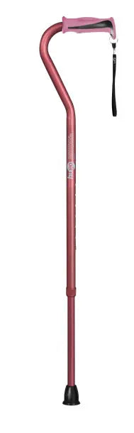 Hugo Ergonomic Offset Handle Cane - Lightweight Adjustable Walking Stick for Seniors & Adults - Ideal for Stability, Balance Support & Daily Mobility