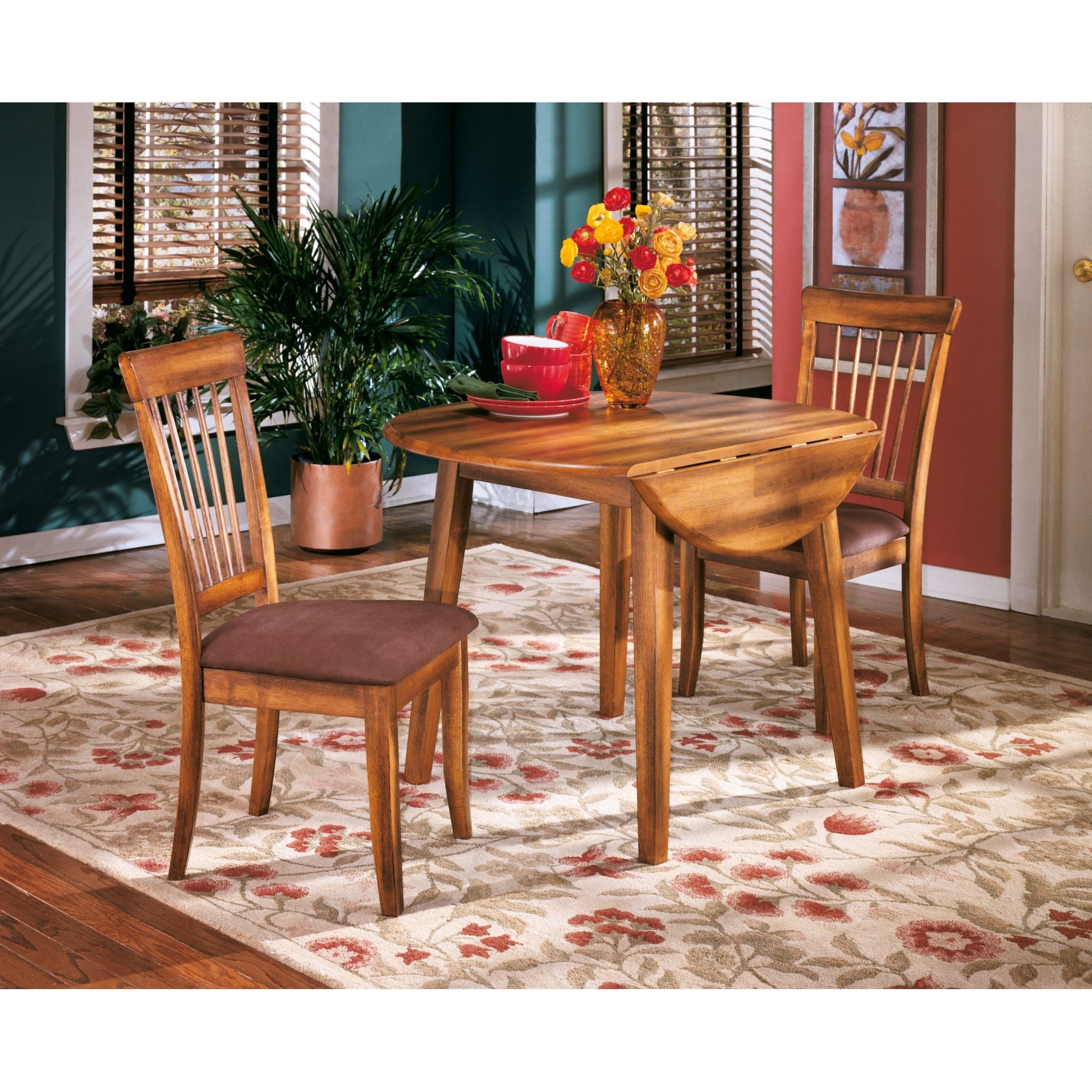 Berringer 5-Piece Dining Set - Modern Wooden Table & 4 Chairs for Kitchen, Dining Room, or Small Space | Perfect for Family Meals & Entertaining Guests