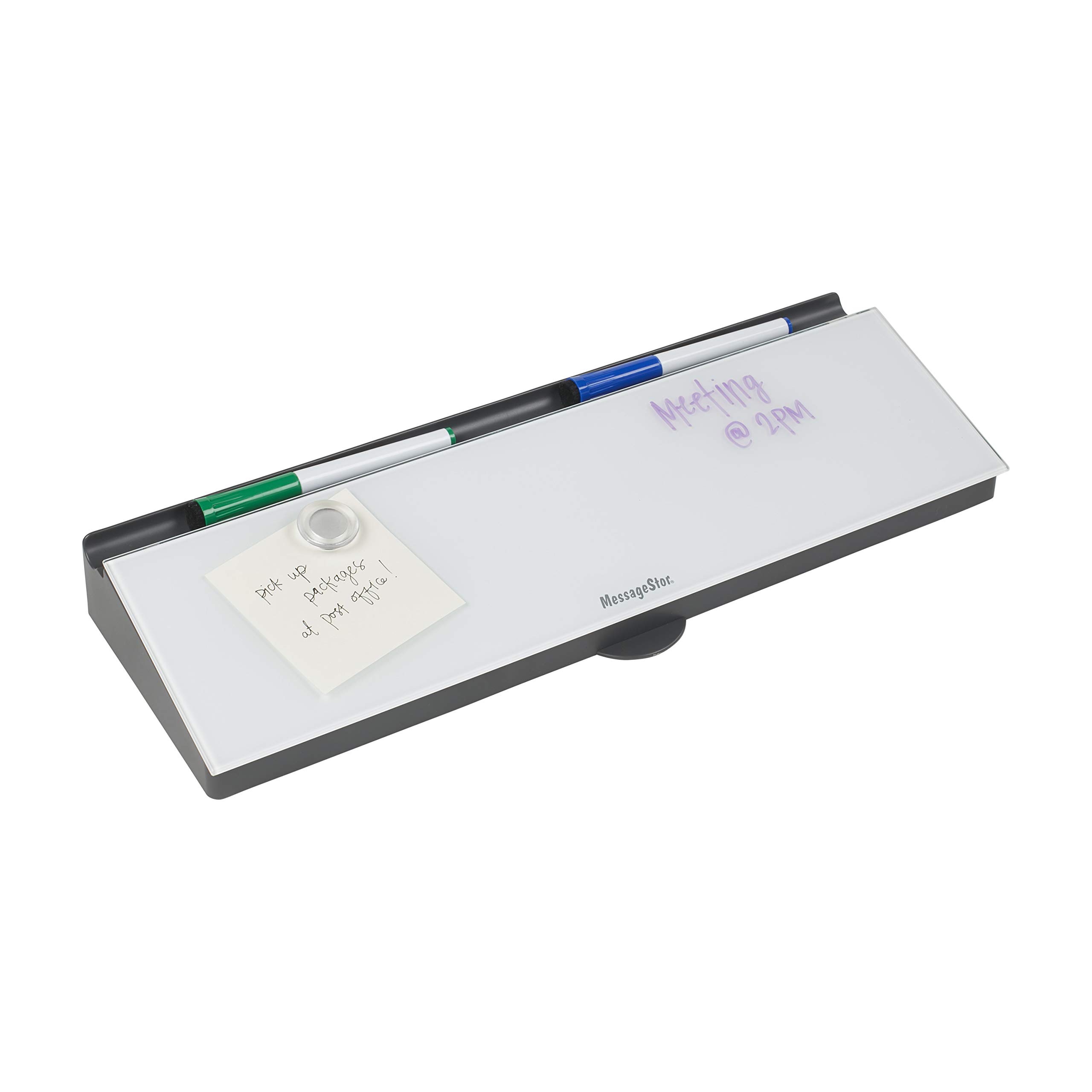 ECR4Kids White MessageStor Keyboard Write and Store Desk Organizer - Perfect for Home Office, School & Workspace Organization