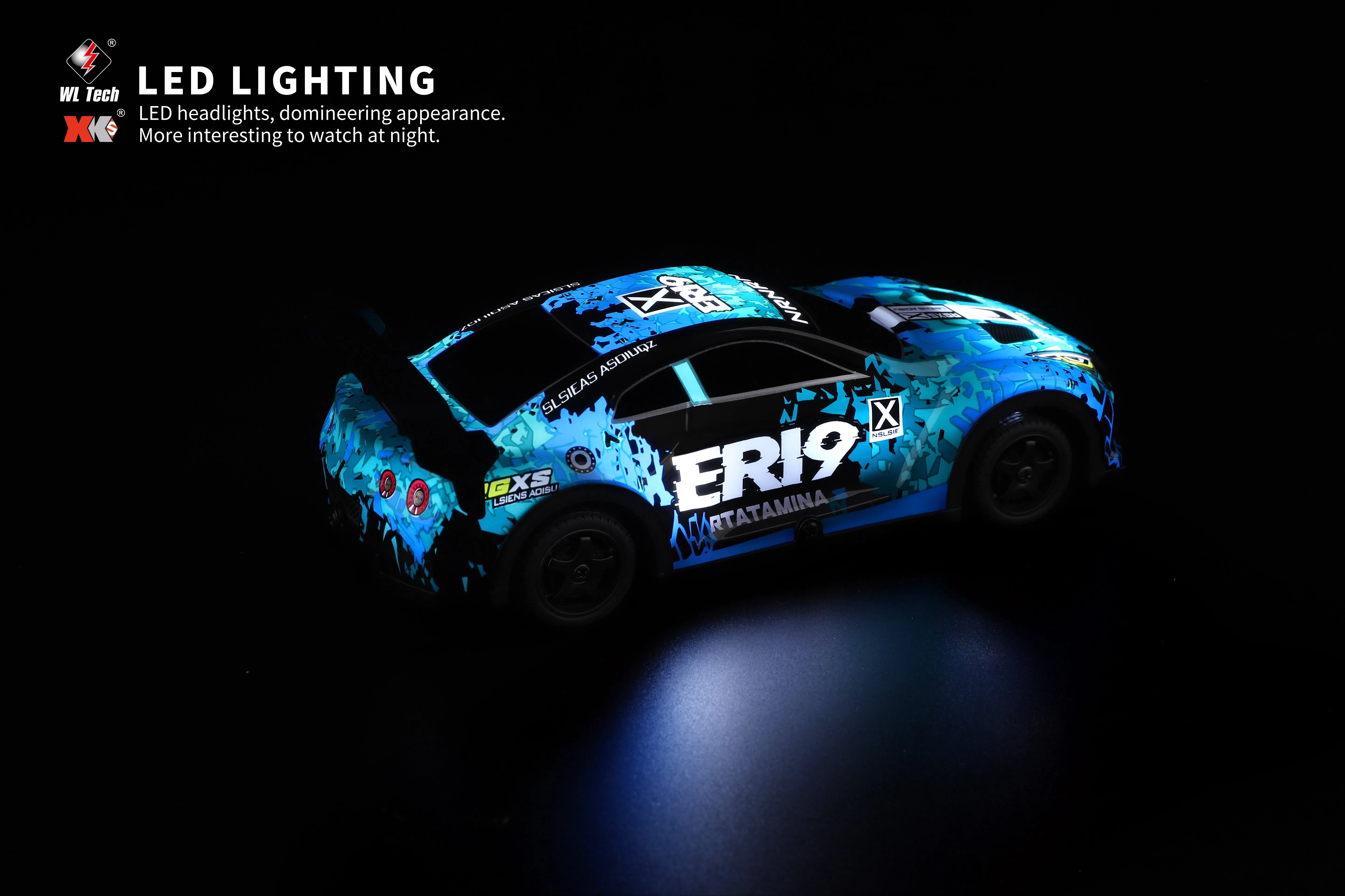 WLTOYS 22206 1/22 Scale 2.4G 4WD RC Car with LED Shell - 15km/h High Speed Remote Control Toy for Kids & Adults - Perfect for Indoor Racing, Backyard Driving & Off-Road Adventures