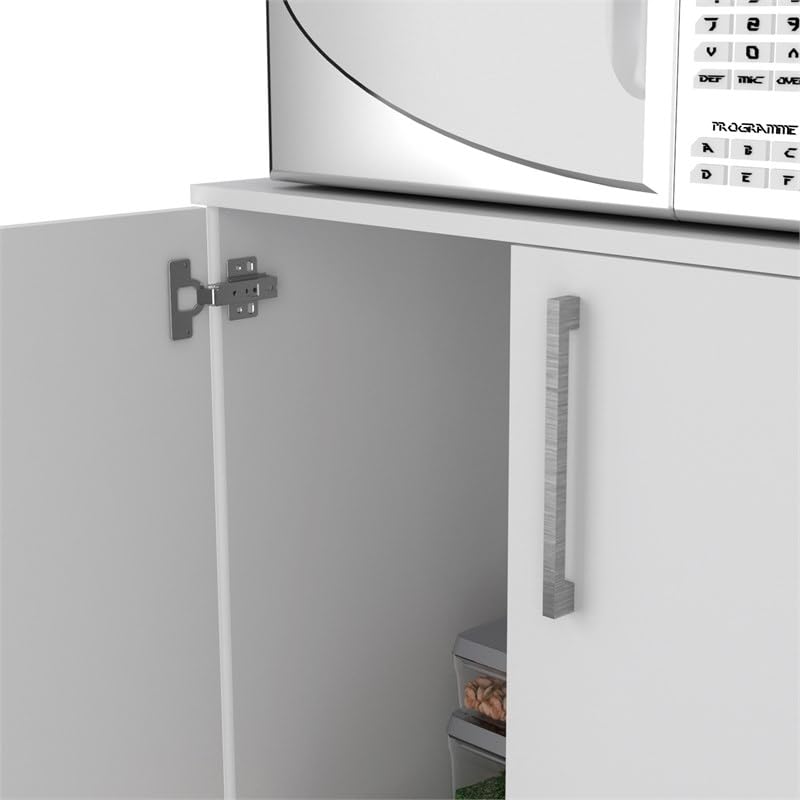 TUHOME 95 Pantry Kit - White Engineered Wood Storage Cabinet for Kitchen, Pantry & Laundry Room Organization