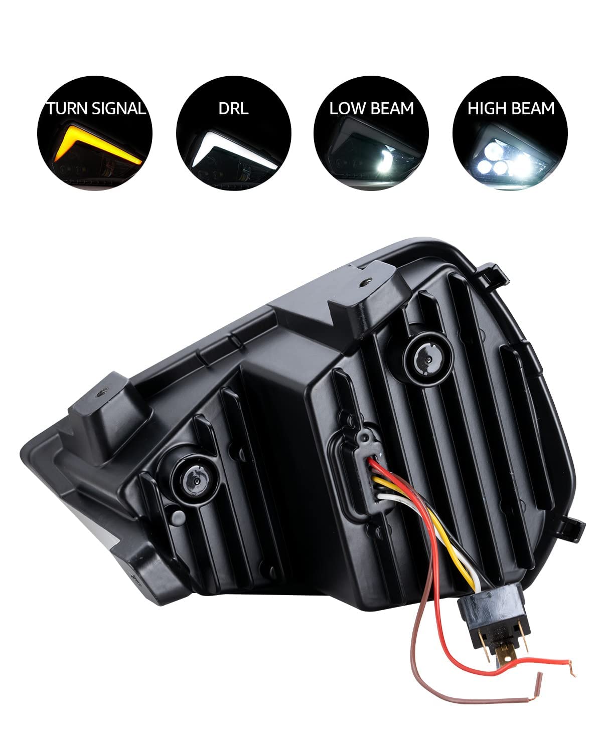 Can-Am Ryker LED Headlights - High/Low Beam & Turn Signal Lights for Ryker 600, 900 Sport & Rally Edition (2PCS) | UTV PRO Front Light Accessories | Off-Road, Night Riding & Adventure Use