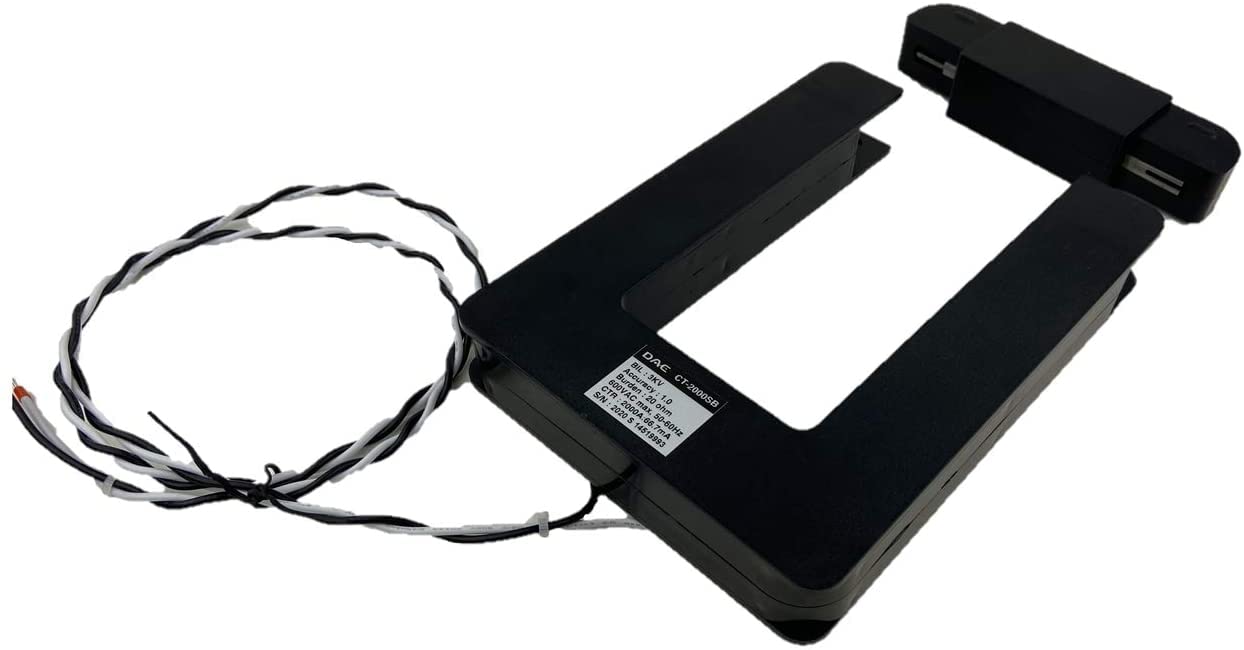 DAE CT-2000SB 2000A Split Core Current Transformer (2000A:66.7mA) with 3x5 Inch Inner Dimension - Perfect for Solar Panel Monitoring, Energy Management Systems & Industrial Electrical Measurements