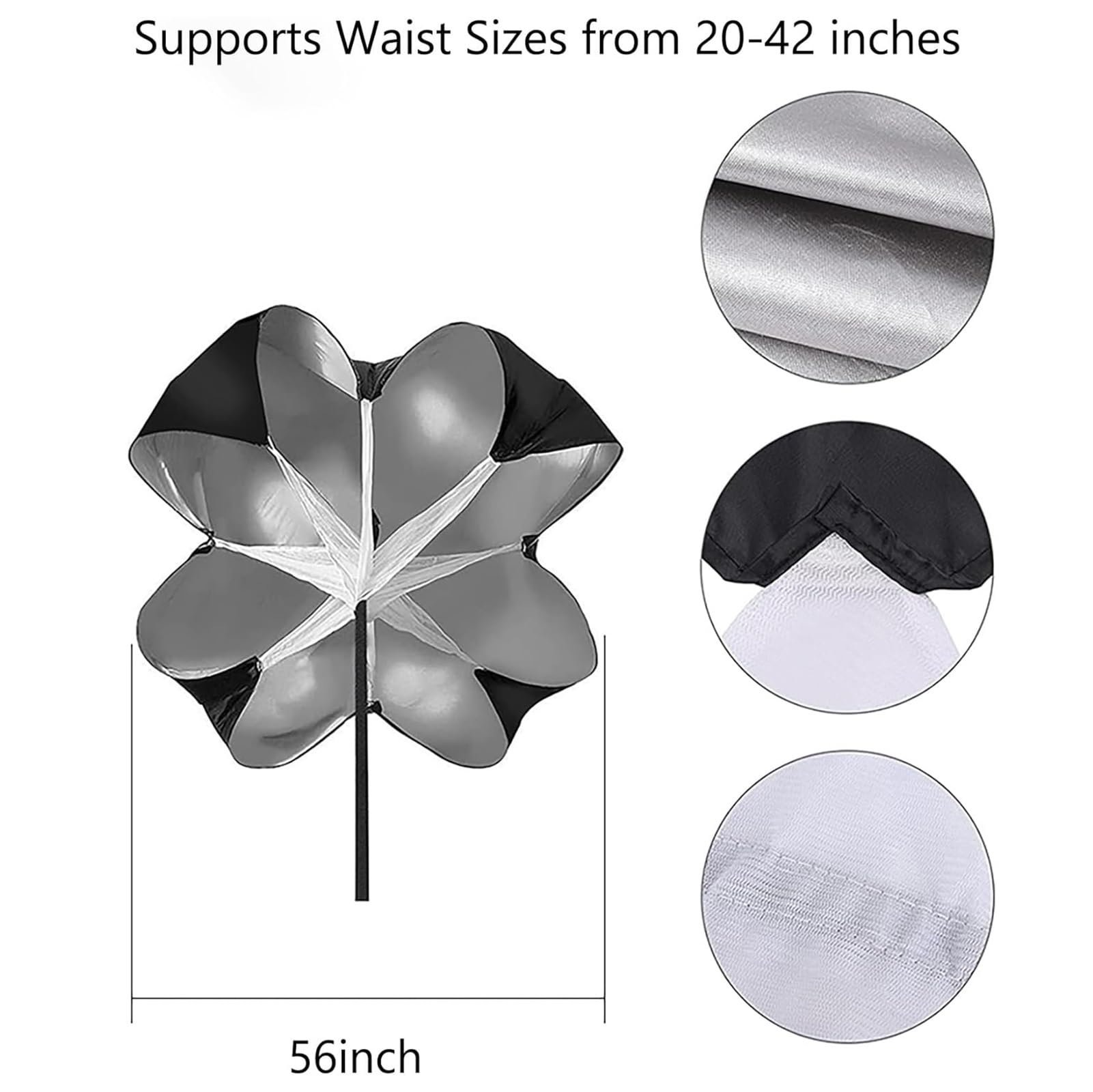 Running Speed Training Parachute - Sports Strength Resistance Parachute for Sprinting, Football, Agility Drills & Fitness Training - Gym Equipment for Athletes