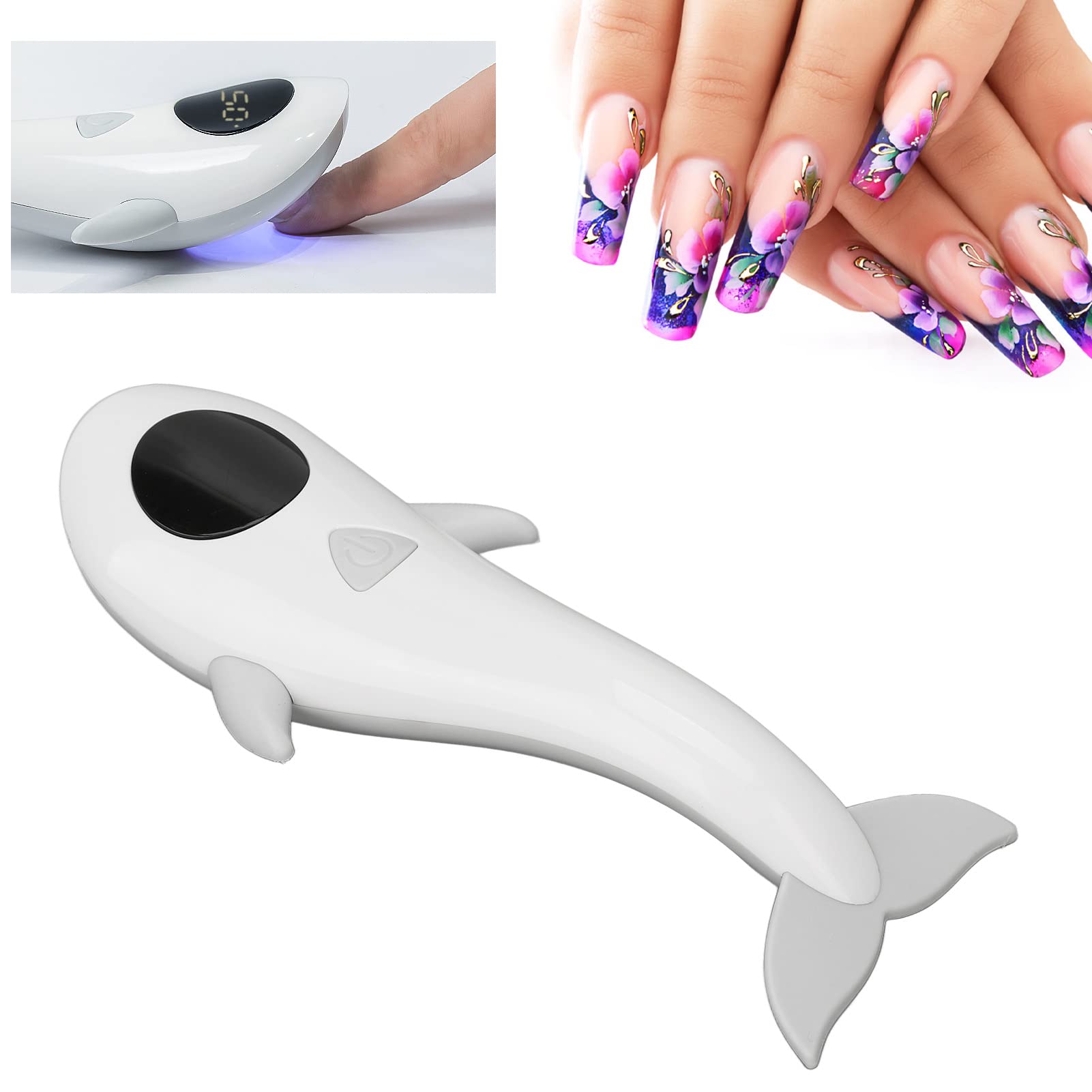 EXCLUZO Professional LED Nail Lamp - Handheld UV/LED Nail Dryer with LCD Display, Large Curing Space, Portable Design for Home & Salon Use - Perfect for Gel Polish Curing, Manicures & Pedicures