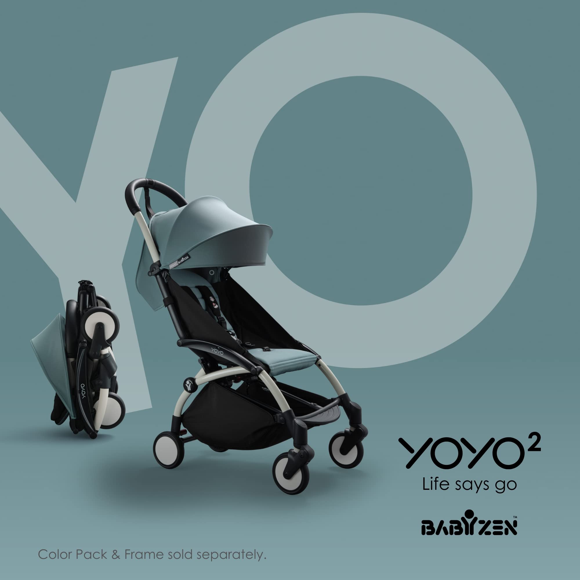 Babyzen YOYO Stroller Bag in Stone - Extra Storage for YOYO2 Stroller with Wheel Base & Hooks - Perfect for Diapers, Toys & Essentials On-the-Go