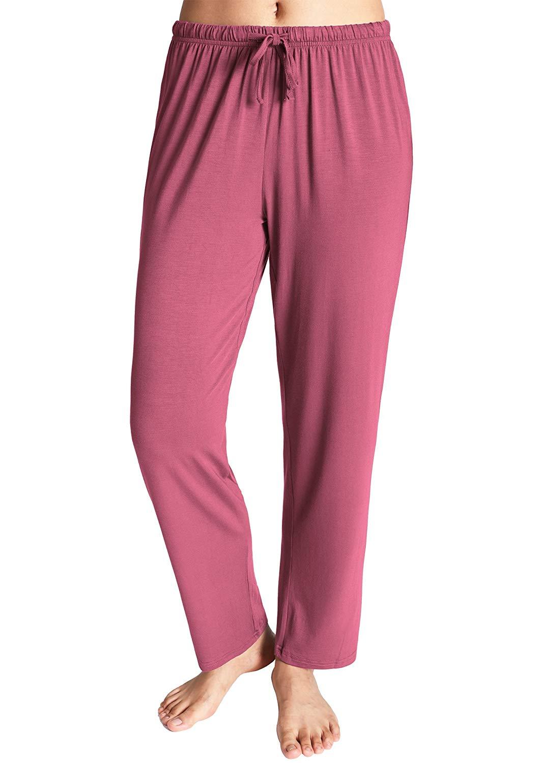 Soft & Breathable Women's Bamboo Knit Pajama Pants - Cozy Loungewear for Sleep, Yoga & Relaxation at Home