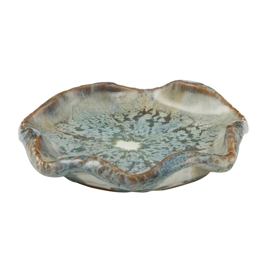 Coast to Coast Costera Ceramic Serving Dish 17.5x17.5x3.5cm - Green - Perfect for Appetizers, Tapas, and Party Snacks