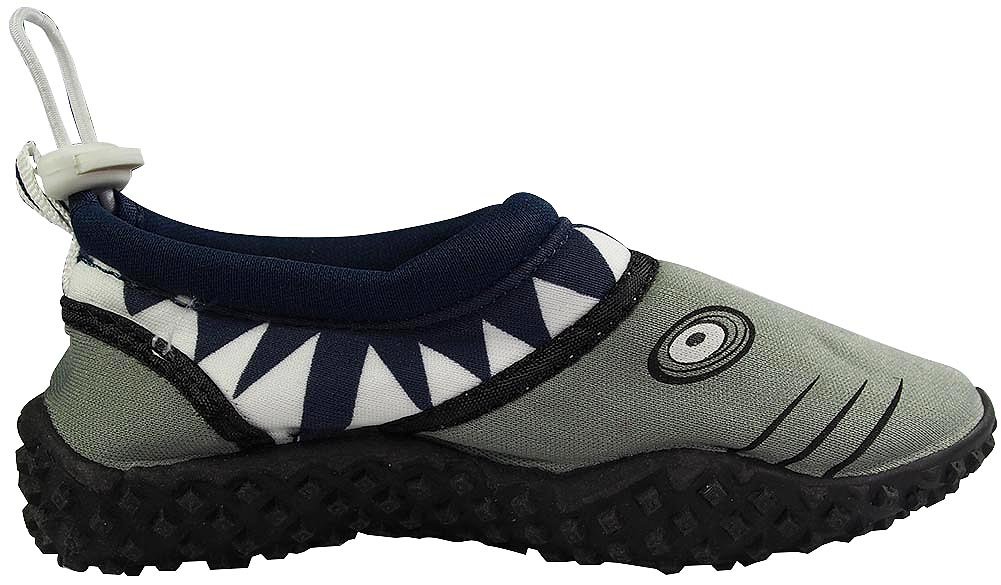 NORTY Wave Aqua Sock Water Shoes for Kids - Quick-Dry Swim & Beach Shoes with Non-Slip Sole - Comfortable Water Socks for Pool, Ocean, Surfing & Outdoor Activities - Shark Design