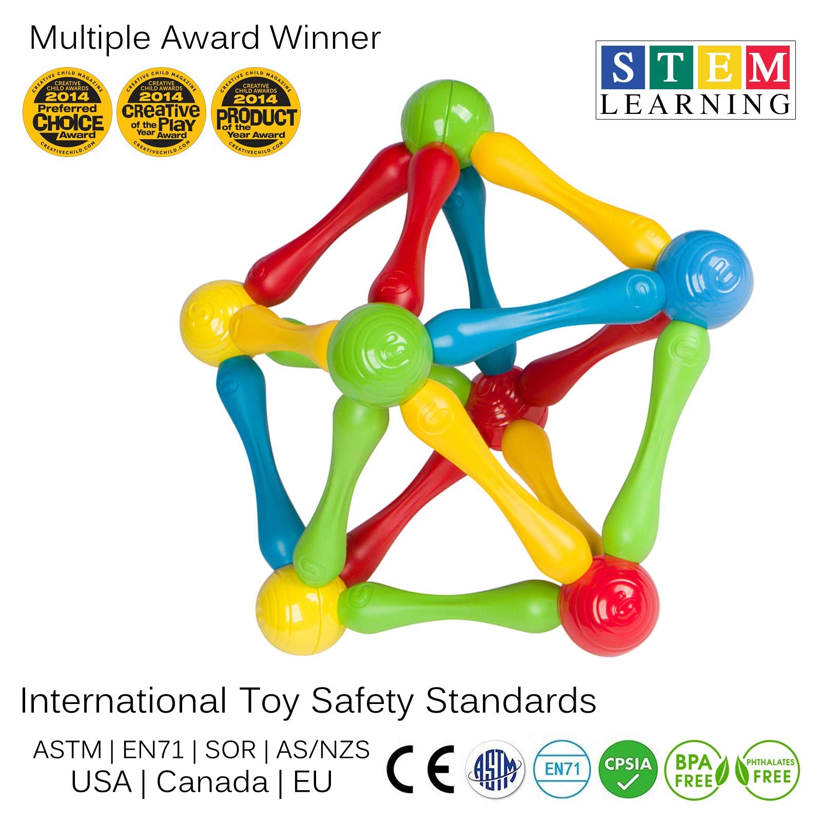 Goobi 40pc Magnetic Building Blocks - STEM Educational Toys for Toddlers 1-3 Years | Creative Play & Learning