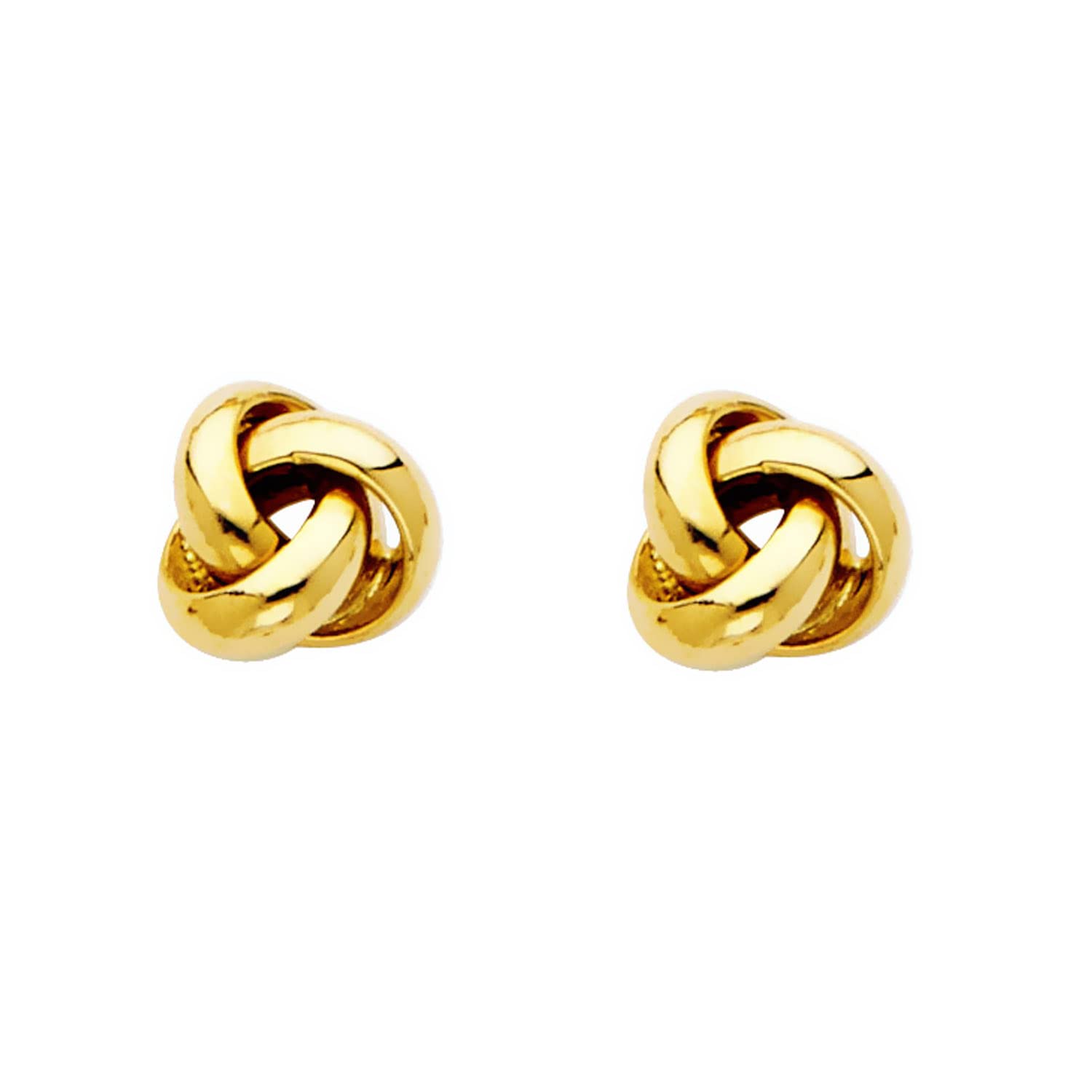 14K Yellow Gold Knot Stud Earrings - Dainty & Elegant Jewelry Gift for Girlfriend, Wife, Women - Perfect for Valentine's Day, Anniversary & Everyday Wear
