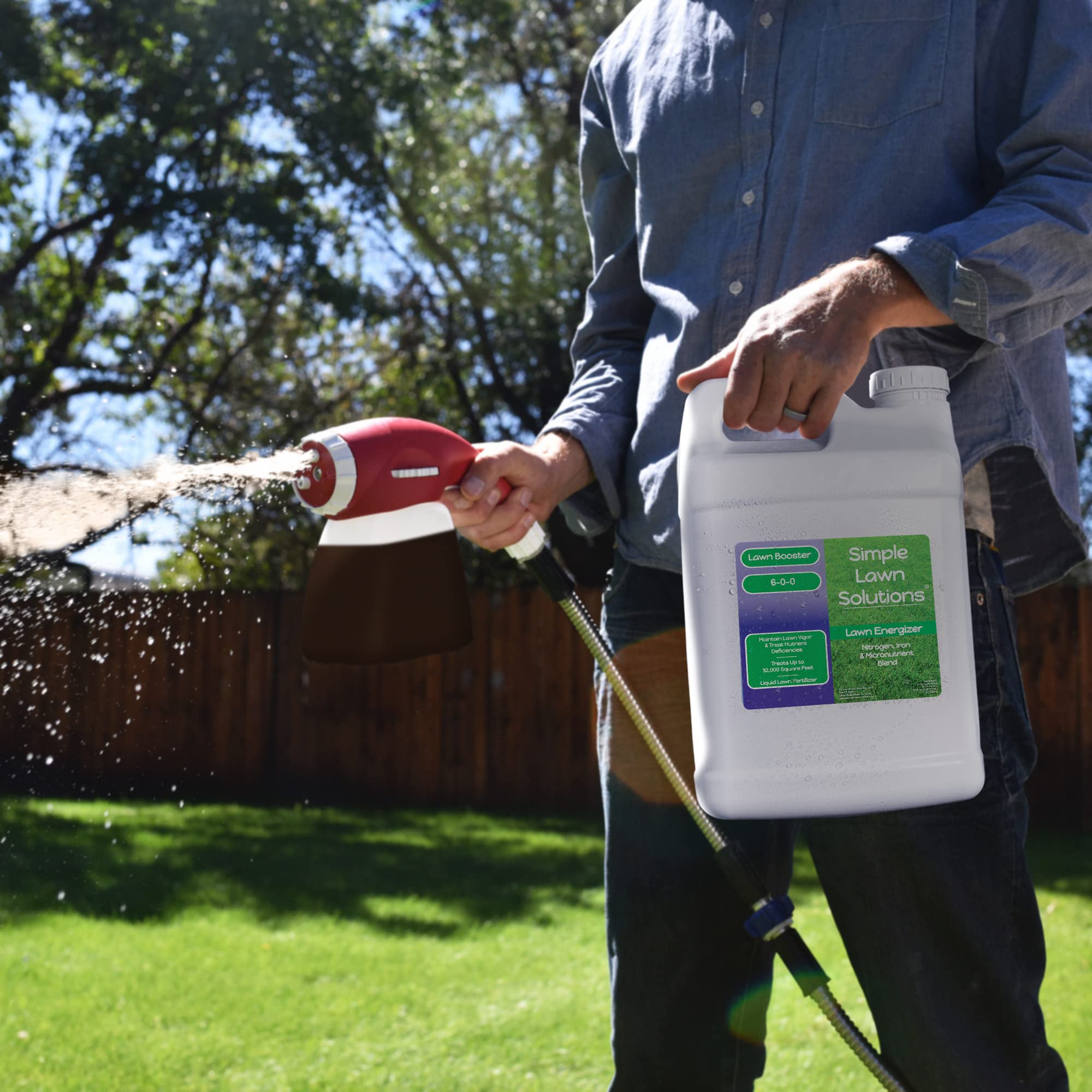 Premium 16-4-8 Lawn Fertilizer with Nitrogen & Iron (2.5 Gallons) + Root Hume Humic Acid (2.5 Gallons) - Complete Lawn Care Kit for Greener Grass & Healthier Roots | Perfect for Spring & Summer Lawn Maintenance by Simple Lawn Solutions