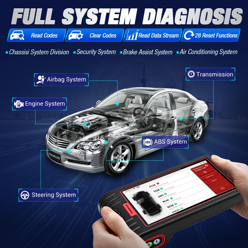 Thinkscan Max Professional OBD2 Scanner - Full System Car Diagnostic Tool for All Vehicles with 28 Maintenance Functions | AutoVIN, EPB, BMS, SAS, ABS Bleeding, Oil Reset, Injector Coding & TPMS Services | Perfect for Mechanics, DIY Enthusiasts & Auto Shops (Works on Cars, Trucks & SUVs)
