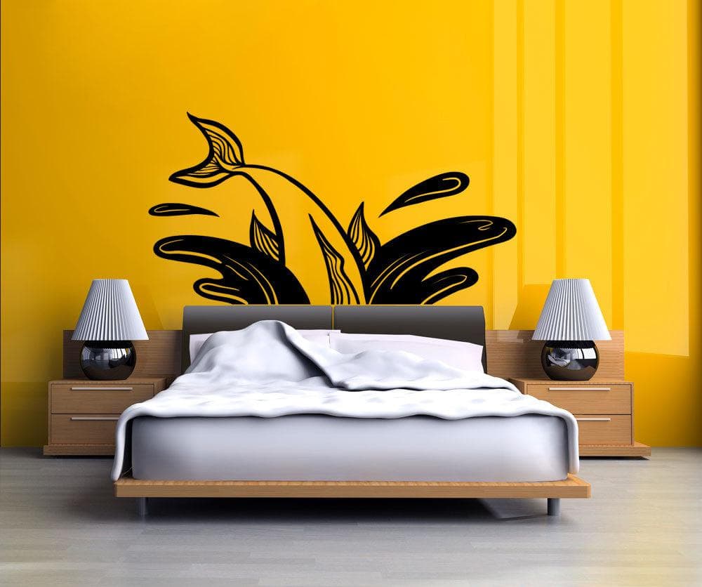 Vinyl Wall Decal Sticker - Fish Splash Design #OS_MB1167 - Perfect for Kids Room, Nursery, Bathroom & Office Decor