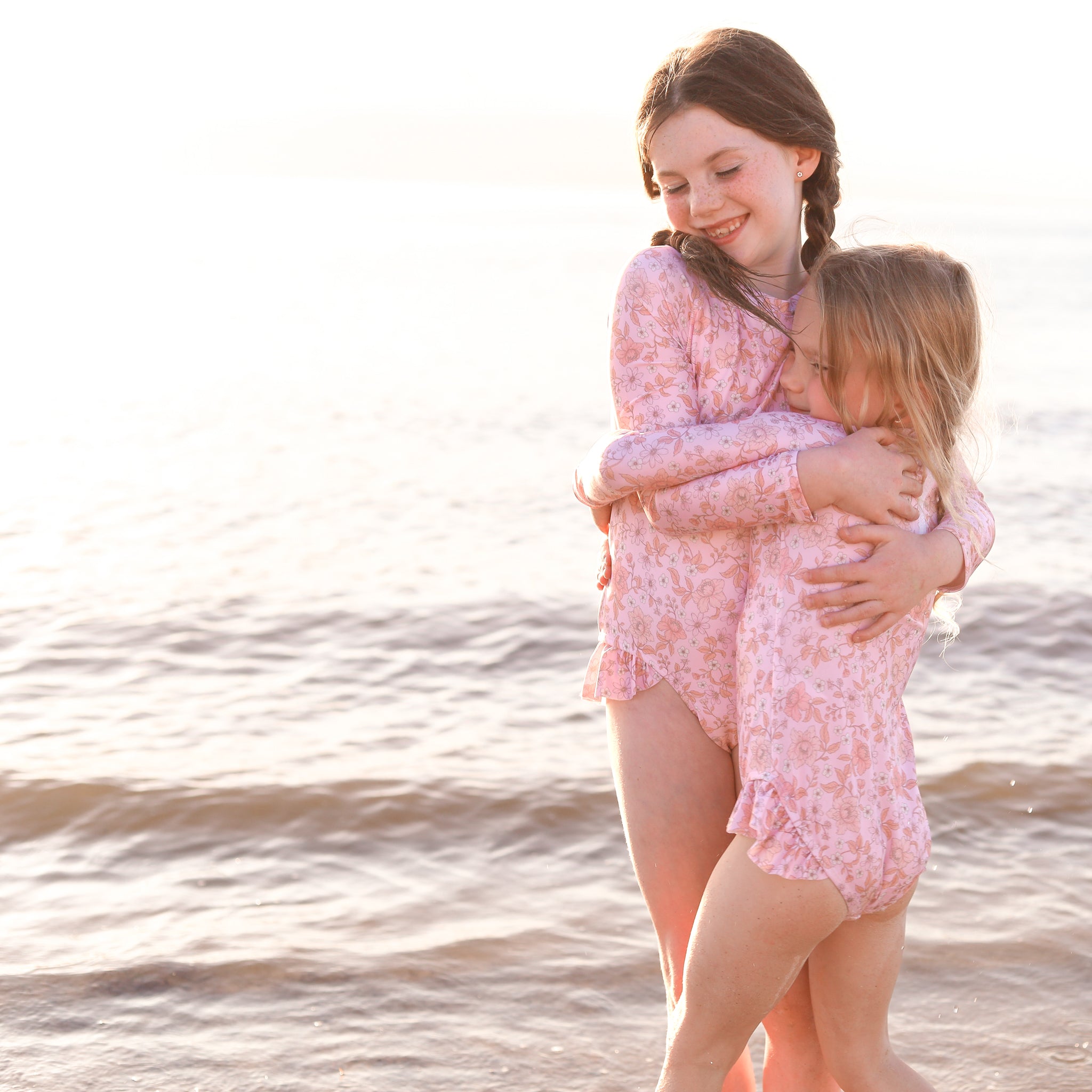 Women's Long Sleeve Swimsuit UPF 50+ Sun Protection - Emmie One Piece Bathing Suit for Swimming, Surfing & Beach Activities