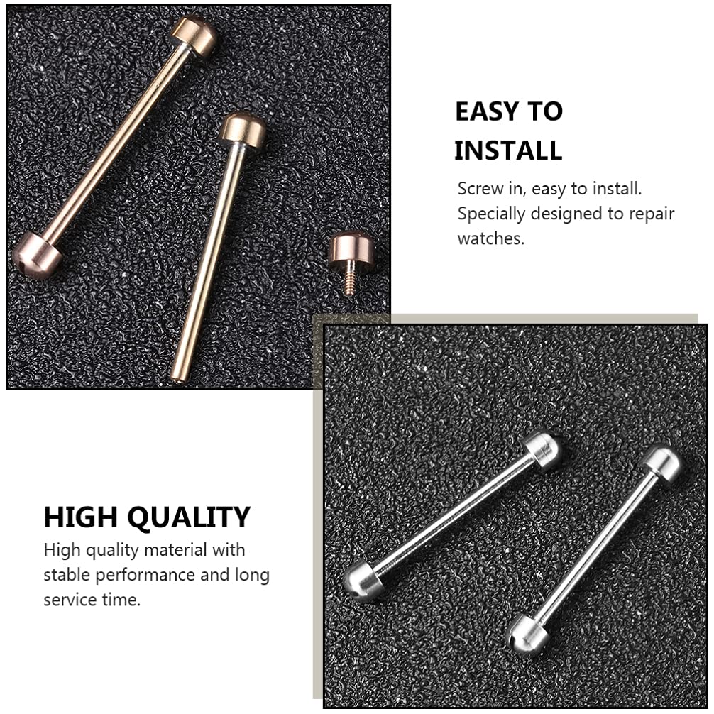 Hemobllo 2-Piece Watch Band Screw Tube Kit - Stainless Steel Watch Strap Screw Rods & Tubes for Watch Repair & Replacement | Perfect for Rolex, Seiko, Casio Watch Band Adjustments
