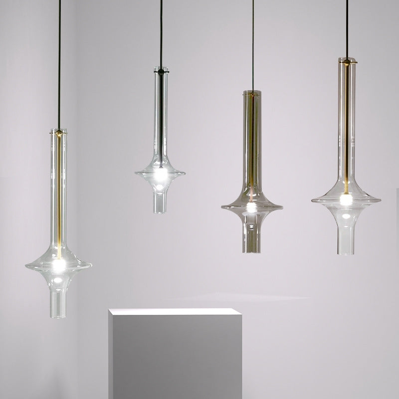 Modern Simple Nordic Style Metal and Glass LED Pendant Light - Elegant Ceiling Lighting for Living Room, Bedroom, Dining Room and Kitchen Decor
