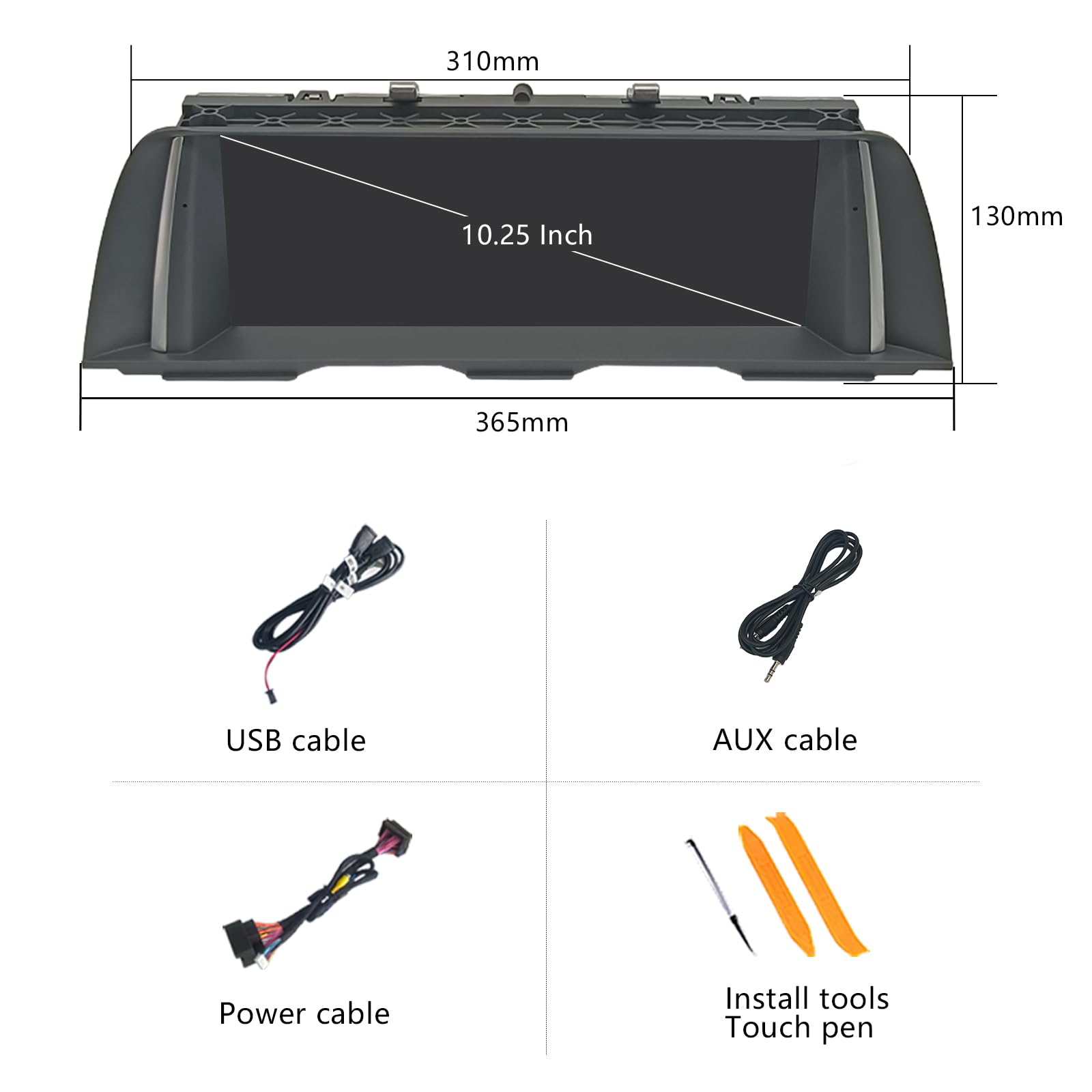 10.25 Inch Android Auto & Apple CarPlay Touchscreen Radio for BMW 5 Series F10 F11 (2011-2012) | 1920x720 HD Multimedia Player | Linux System Head Unit | GPS Navigation | Bluetooth Stereo Receiver | Perfect for Commuting & Road Trips