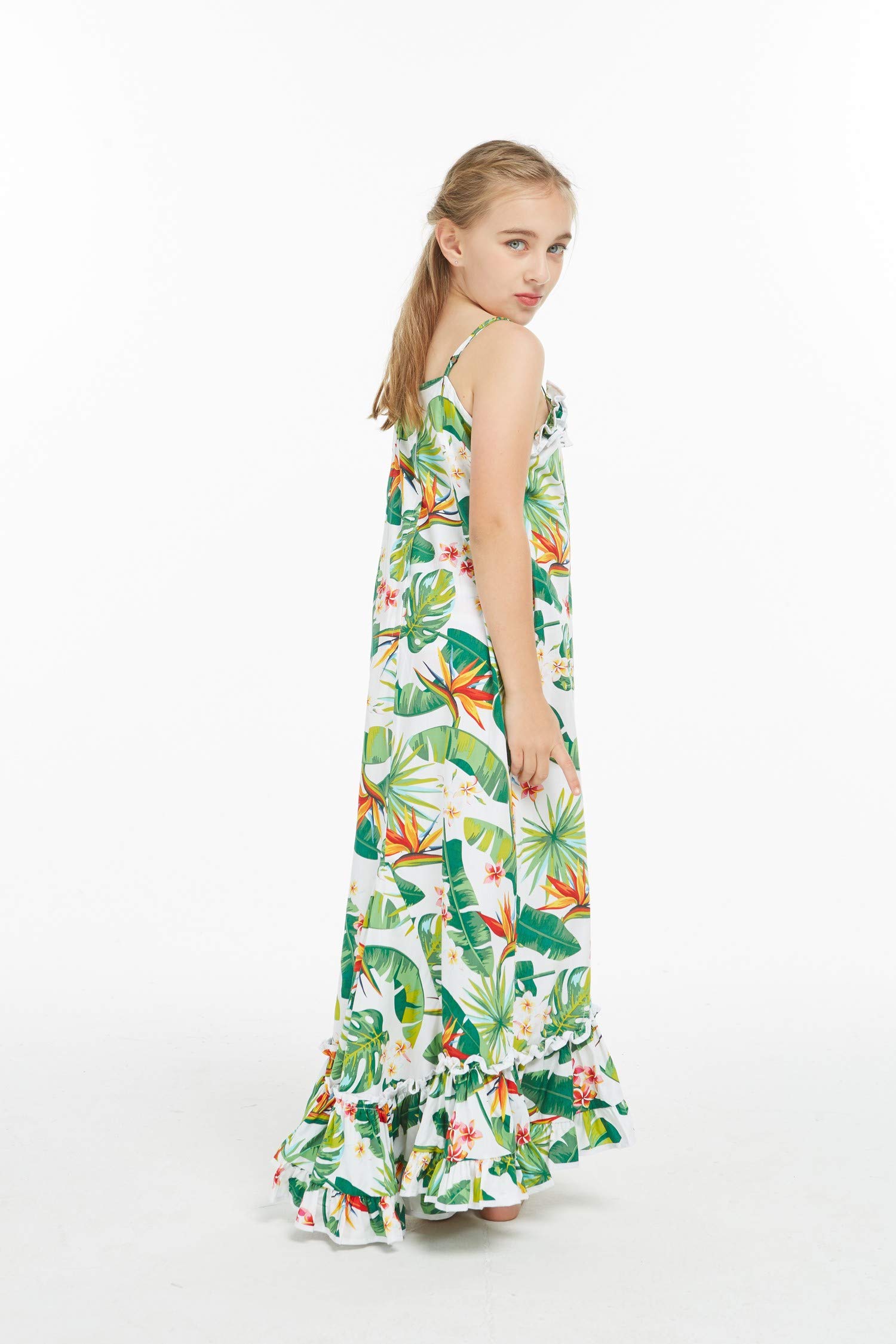 Hawaiian Luau Matching Father Daughter Shirt & Muumuu Dress - Tropical Bird of Paradise Print for Family Beach Party, Vacation & Dance Events