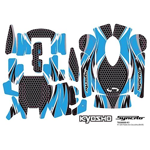Kyosho Radio Skin Decal - Blue Protective Cover for KT-200 & KT-201 RC Car Models (Japan Import) | Durable Vinyl Sticker for Remote Control Protection & Customization