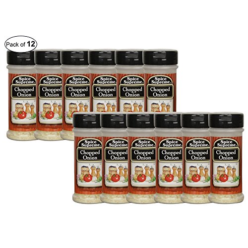 Spice Supreme Chopped Onions 35g (Pack of 12) | Dried Onion Flakes for Cooking, Baking & Seasoning | Perfect for Soups, Salads, Pizza & More