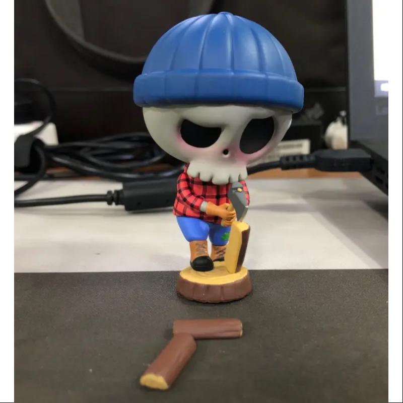 Labubu The Monsters Camping Series Chopping Wood Action Figure - Cute Collectible Vinyl Toy for Display & Gifts | Perfect for Anime Fans, Desk Decor, and Toy Collections