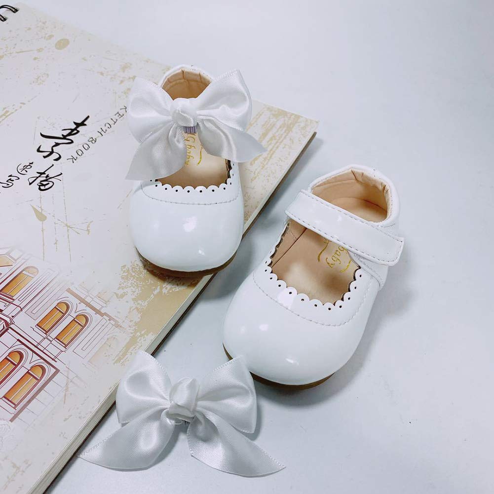 YIBLBOX Girls Ballet Flats - Mary Jane Princess Wedding Dress Shoes with Bowk | Comfortable Ballerina Shoes for Daily Wear, School, Parties & Special Occasions
