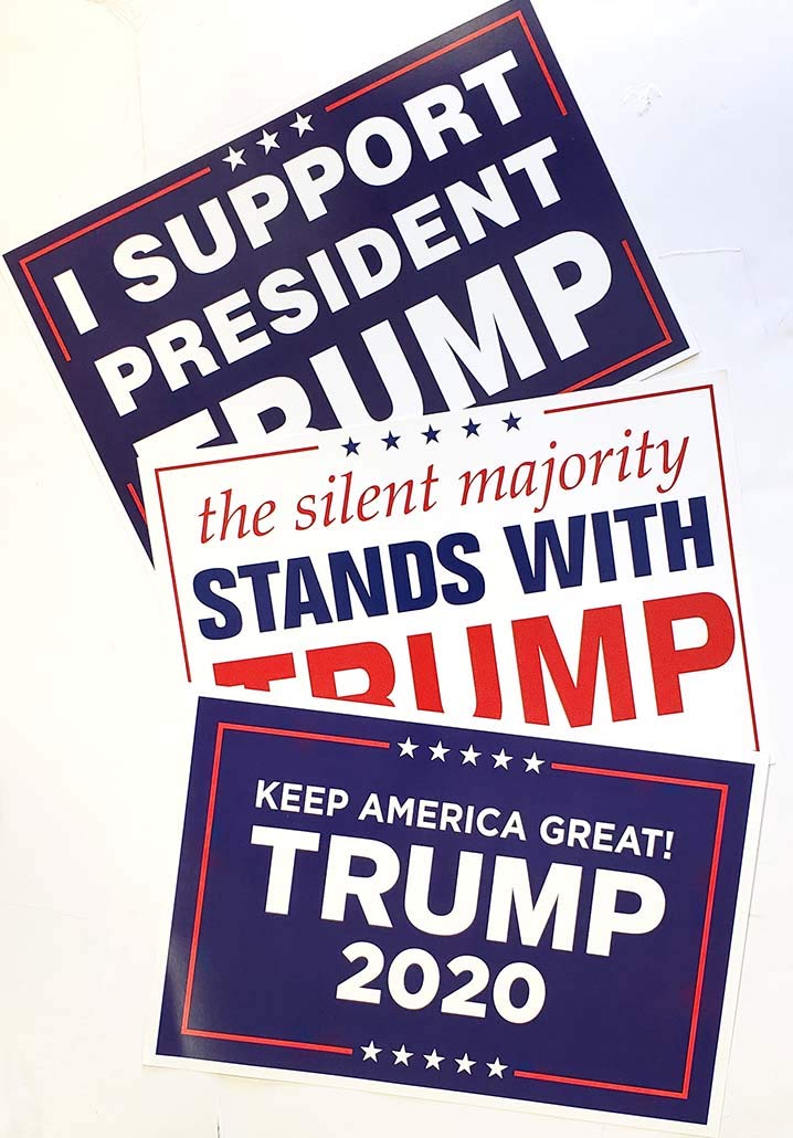 Donald Trump 2020 Re-Election Campaign Poster Set - Patriotic Political Signs for Home, Office & Events (Pack of 3) - Perfect for Supporters, Collectors & Political Decor