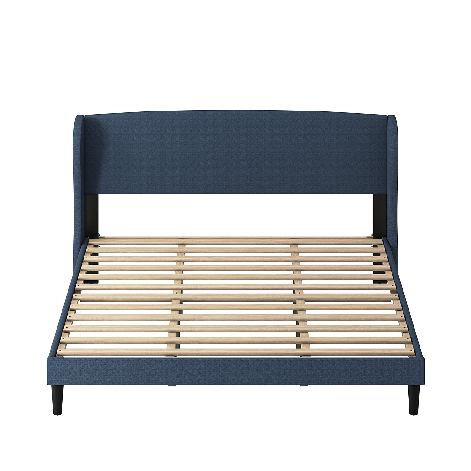 Baotist Upholstered Wingback Platform Bed Frame - Queen Size Modern Bedroom Furniture for Master Bedroom, Guest Room & Apartment