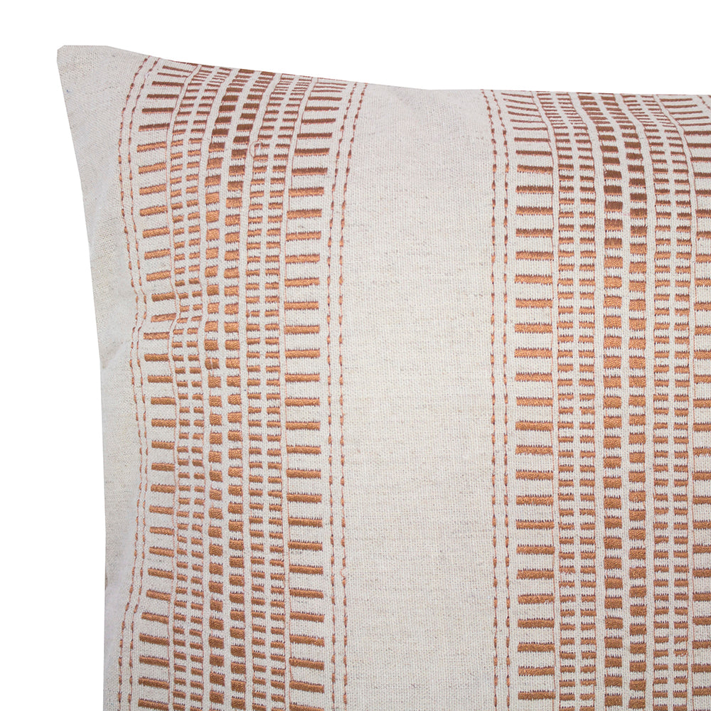 Frankland BISQUE Square Decorative Throw Pillow Cover 18x18 Inches - Soft Cotton Cushion for Sofa, Bed, Living Room & Home Decor by Bambury