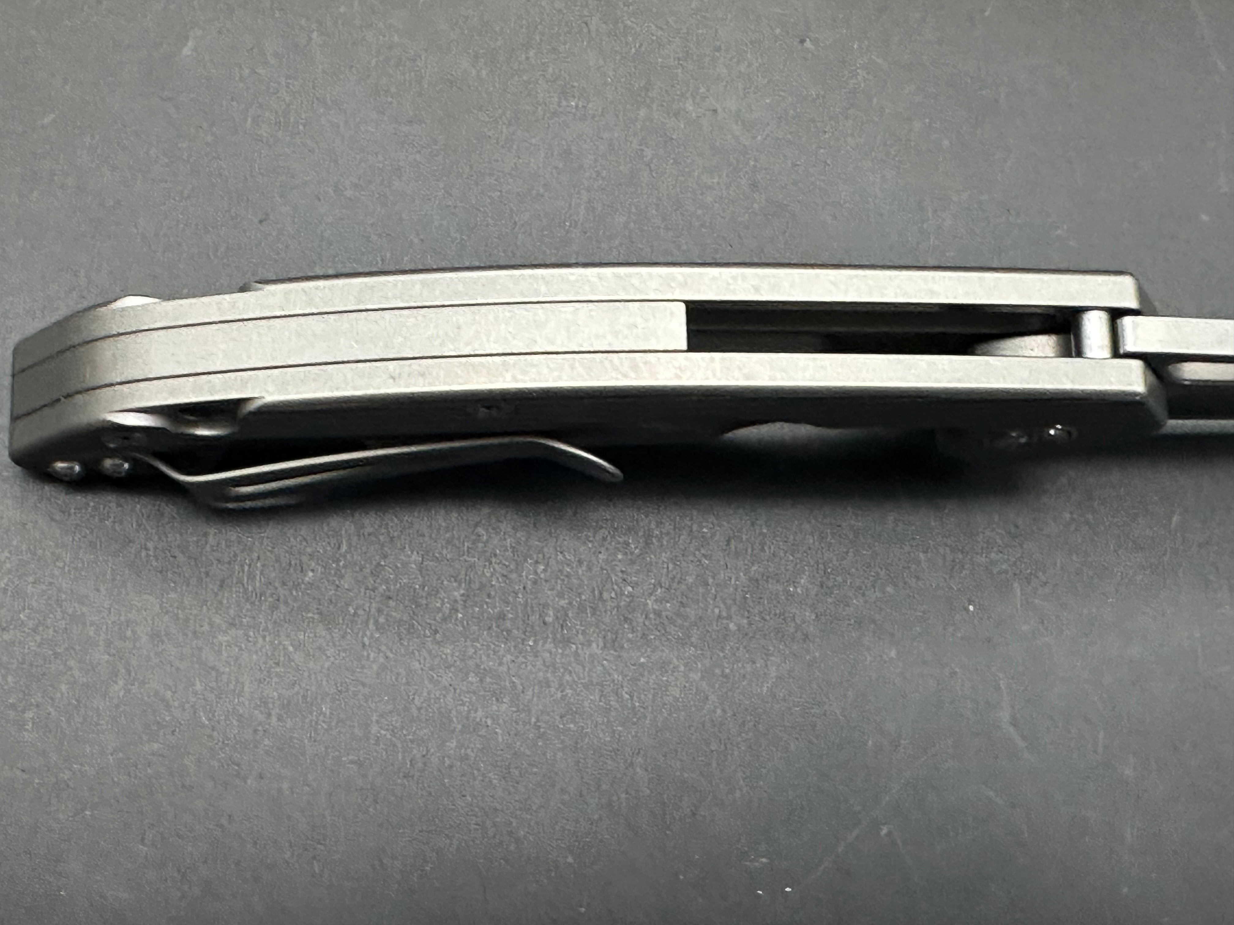 SIXLEAF SL 29B Rattlesnake Design Titanium Pocket Knife - CPM 20CV Blade Steel | EDC, Outdoor Camping, Hunting & Survival Gear