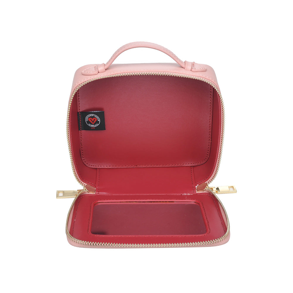 Beatrix Waterproof Cosmetic Bag for Travel - Makeup Pouch Organizer with Zipper - Perfect for Toiletries, Brushes & Beauty Essentials (Pink) - Ideal for Travel, Gym & Daily Use