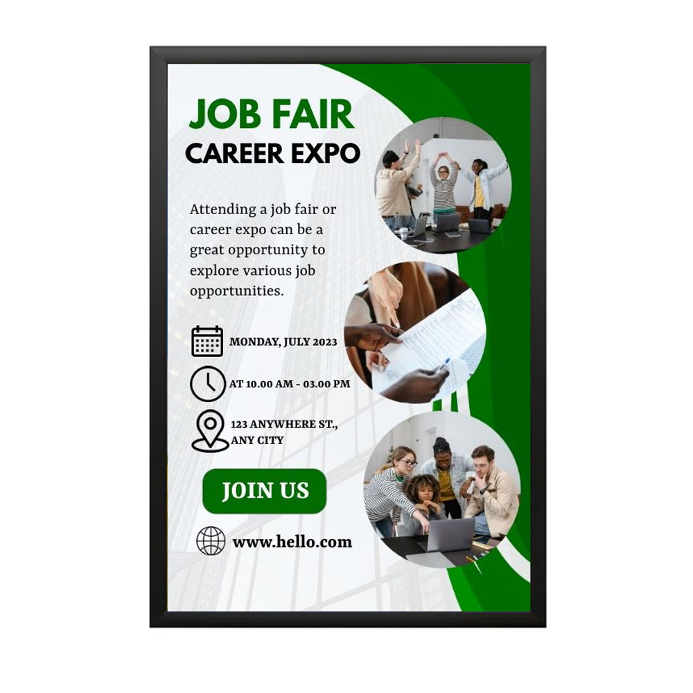 36x96 Large Snap Open Front Loading Poster Frame - 1 1/4