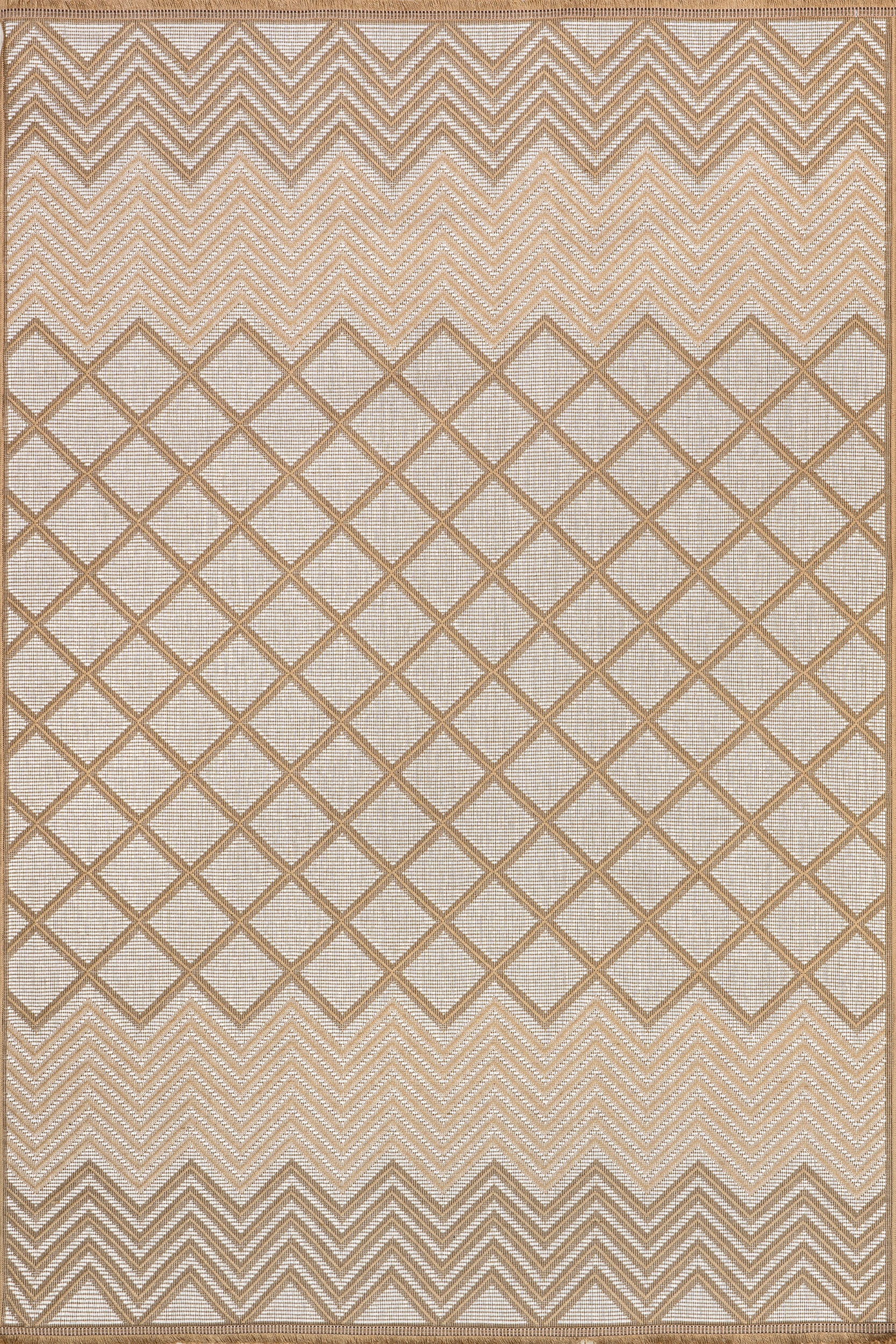 Camila Crosshatch Rug Ivory - Soft and Durable Area Rug for Living Room, Bedroom, or Office Decor