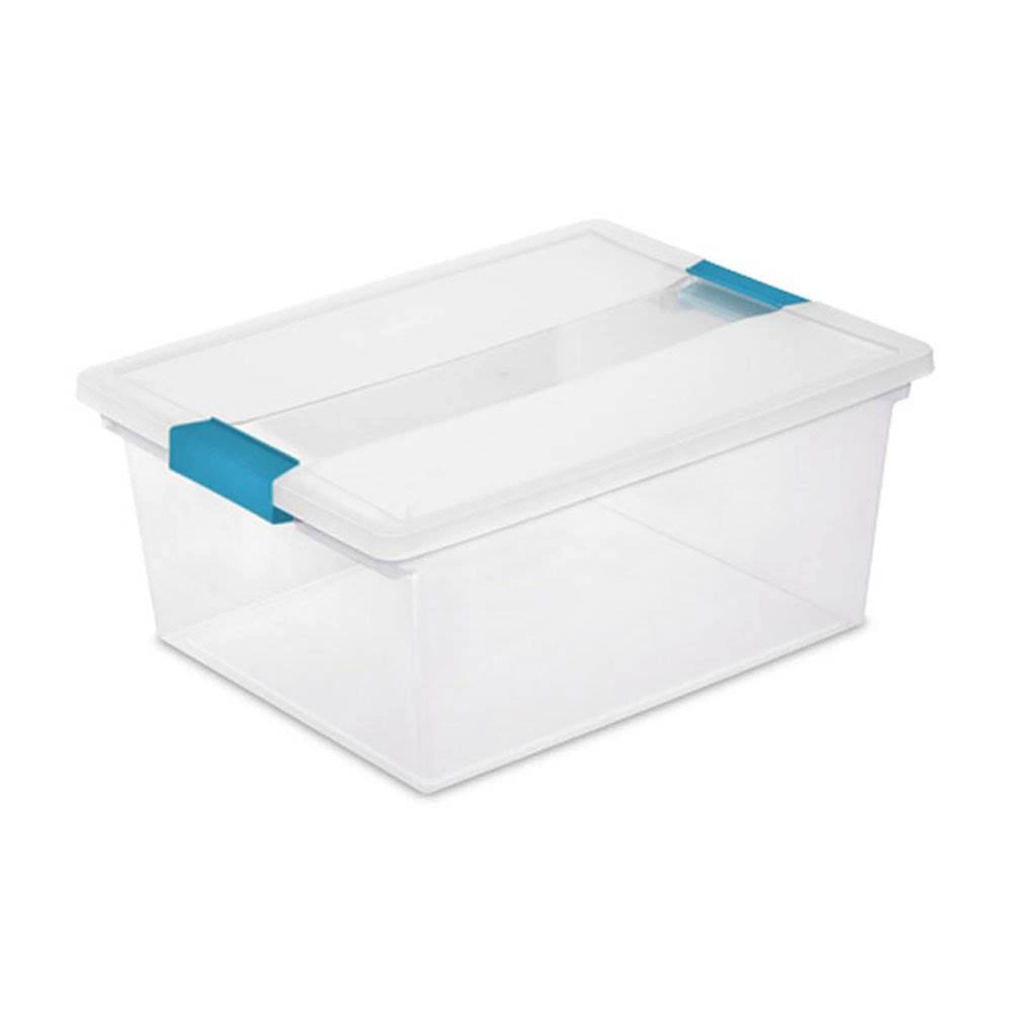 Sterilite Medium & Large Clear Plastic Storage Bins - 8 Pack Multipurpose Organizing Containers for Home, Office, Closet & Garage Storage Solutions