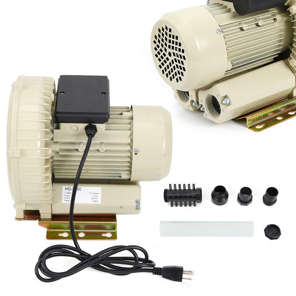 TFCFL Industrial Portable Fish Tank Air Pump 370W 60m³/h - Oxygen Blower for Aquaculture, Hydroponics, Aquariums & Outdoor Ponds | Perfect for Fish Farms, Home Aquariums and Garden Water Features